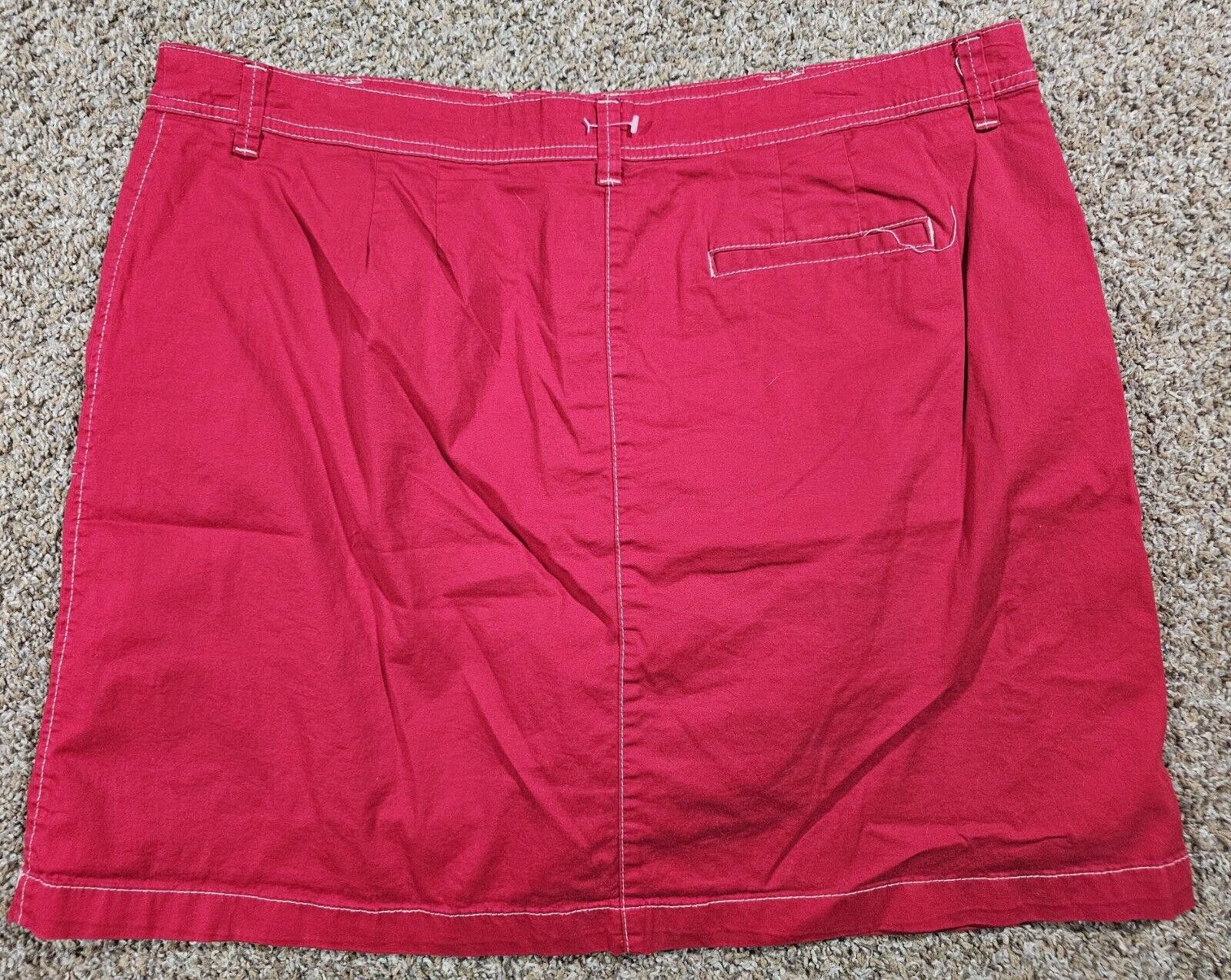 Designer Karen Scott Woman's Red Stitch Skort size 18 Size 40" / US 18 - 5 Thumbnail