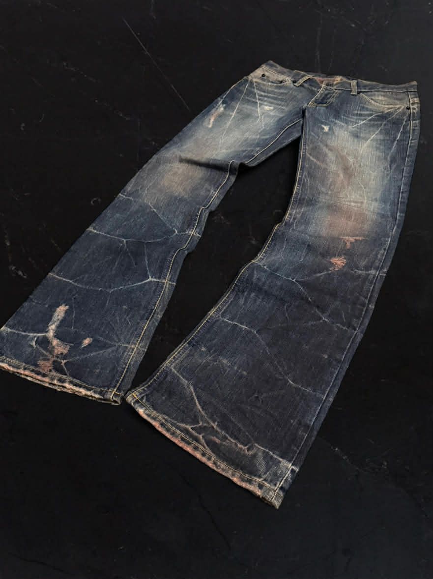 Japanese Brand Midas9 Blood wash denim Size US 31 - 2 Thumbnail