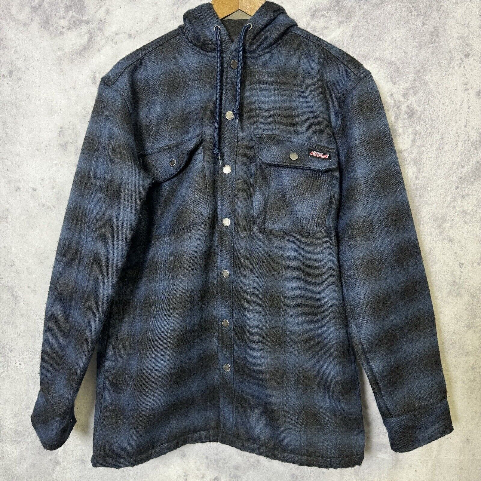 Dickies Dickies Flannel Jacket Mens Small Blue Plaid Button Up Hoode Size US S / EU 44-46 / 1 - 1 Thumbnail