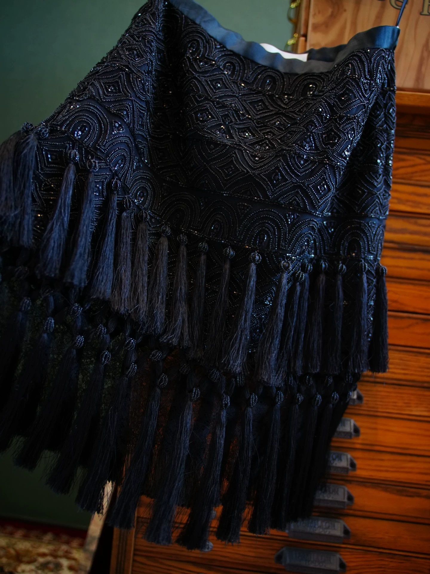 Oscar De La Renta Oscar de la Renta 90s Rena Beaded Lace Tassel Skirt XL Size 30" / US 8 / IT 44 - 5 Thumbnail