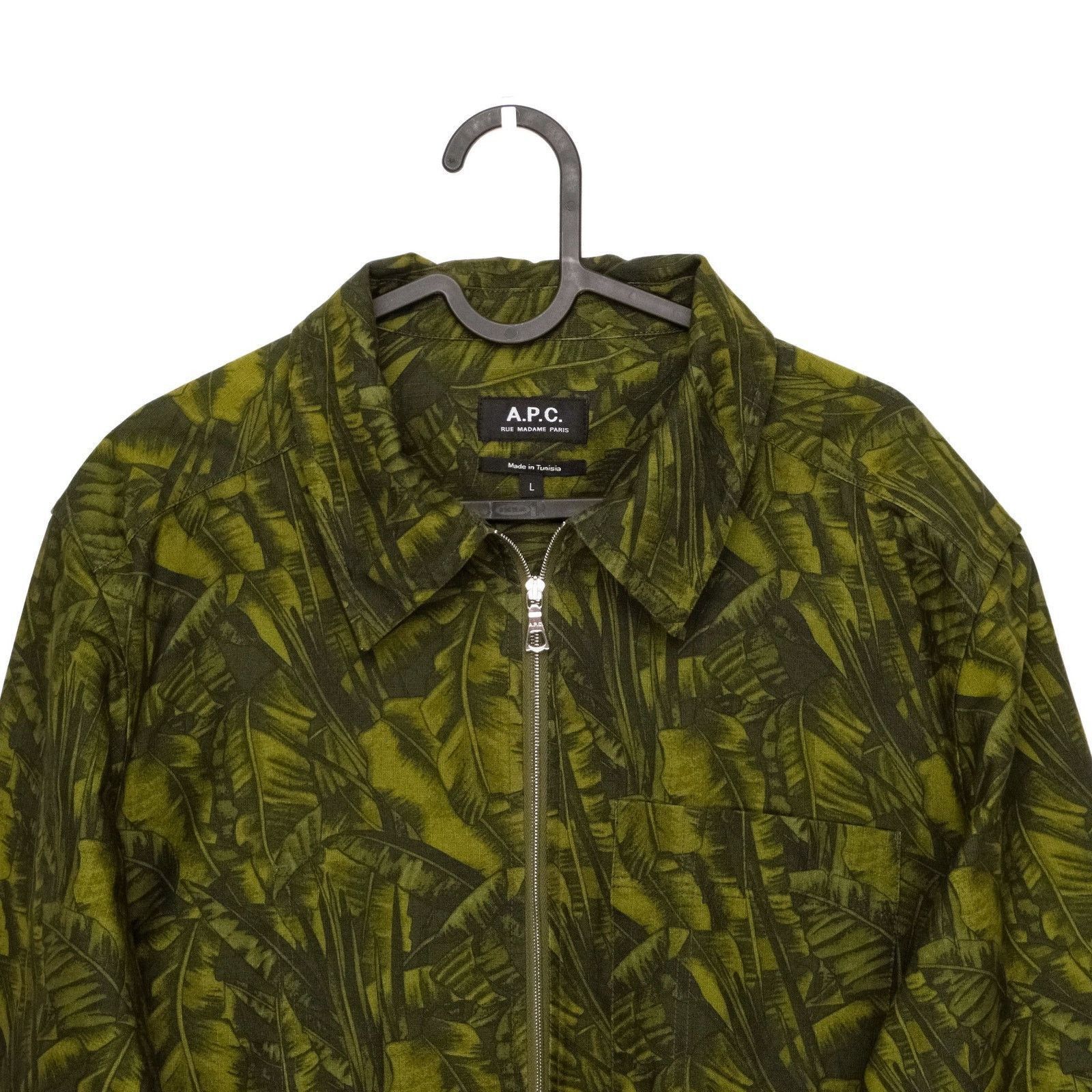 A.P.C. A.P.C. Harry Camouflage Print Green Ripstop Zip Jacket Size US L / EU 52-54 / 3 - 2 Thumbnail