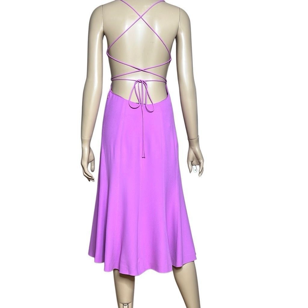 Cult Gaia NWT Gai Mattiolo Plunging V-neckline Structured Cups Cut-out front detail Purple Hue 4 / 6 (025) Size S / US 4 / IT 40 - 7 Thumbnail