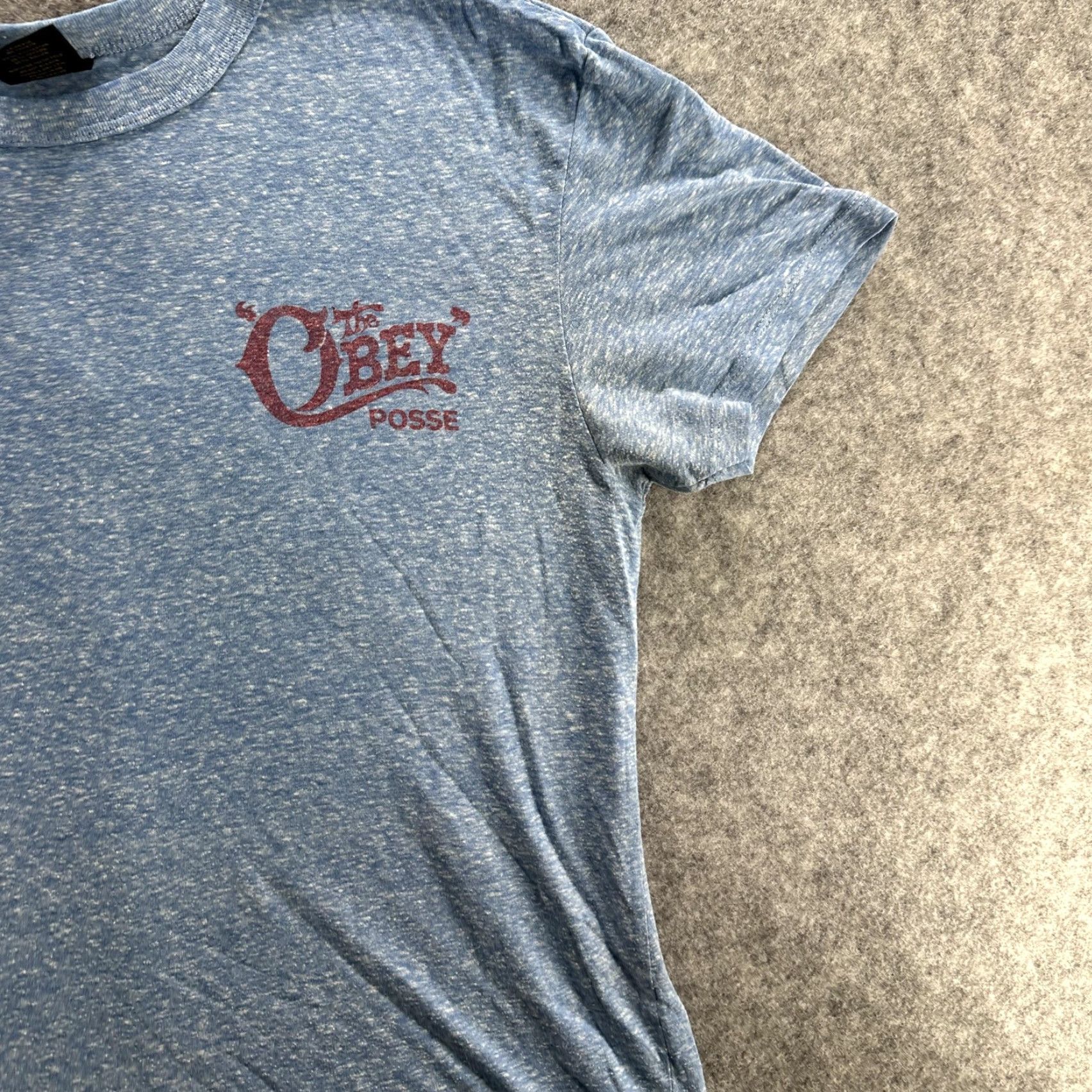 Obey Obey Shirt Made USA Mens Small Blue Heather Graphic Posse Delivery Soft Tee Size US S / EU 44-46 / 1 - 4 Thumbnail