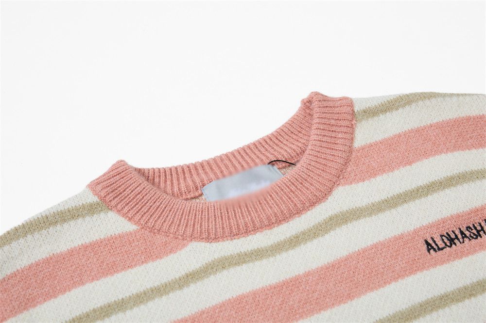 Vintage Hip-hop irregular men's casual knitted crew neck sweater Size US M / EU 48-50 / 2 - 3 Thumbnail