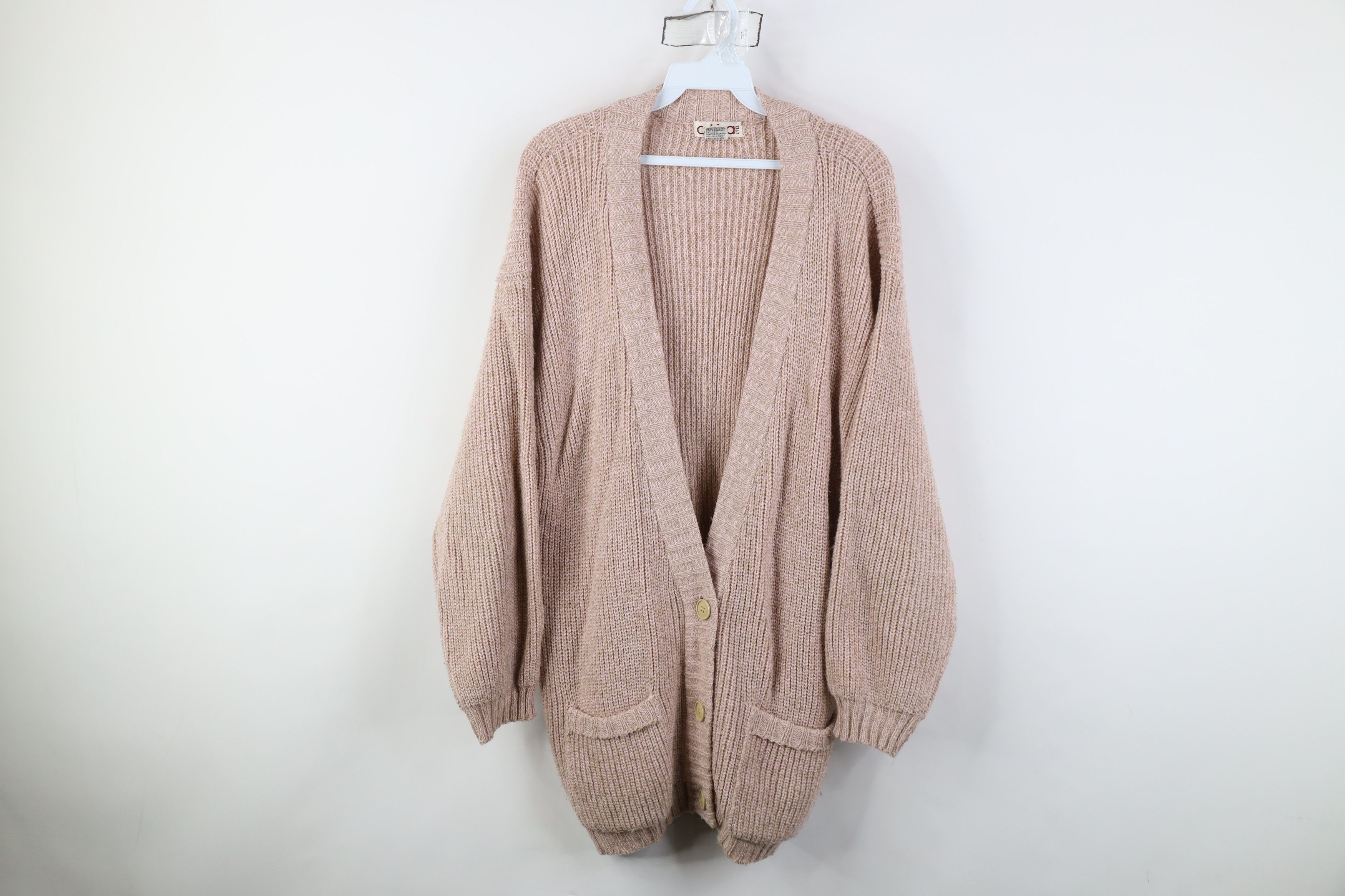 Vintage Vintage 90s Streetwear Baggy Ribbed Knit Cardigan Sweater Size M / US 6-8 / IT 42-44 - 1 Thumbnail
