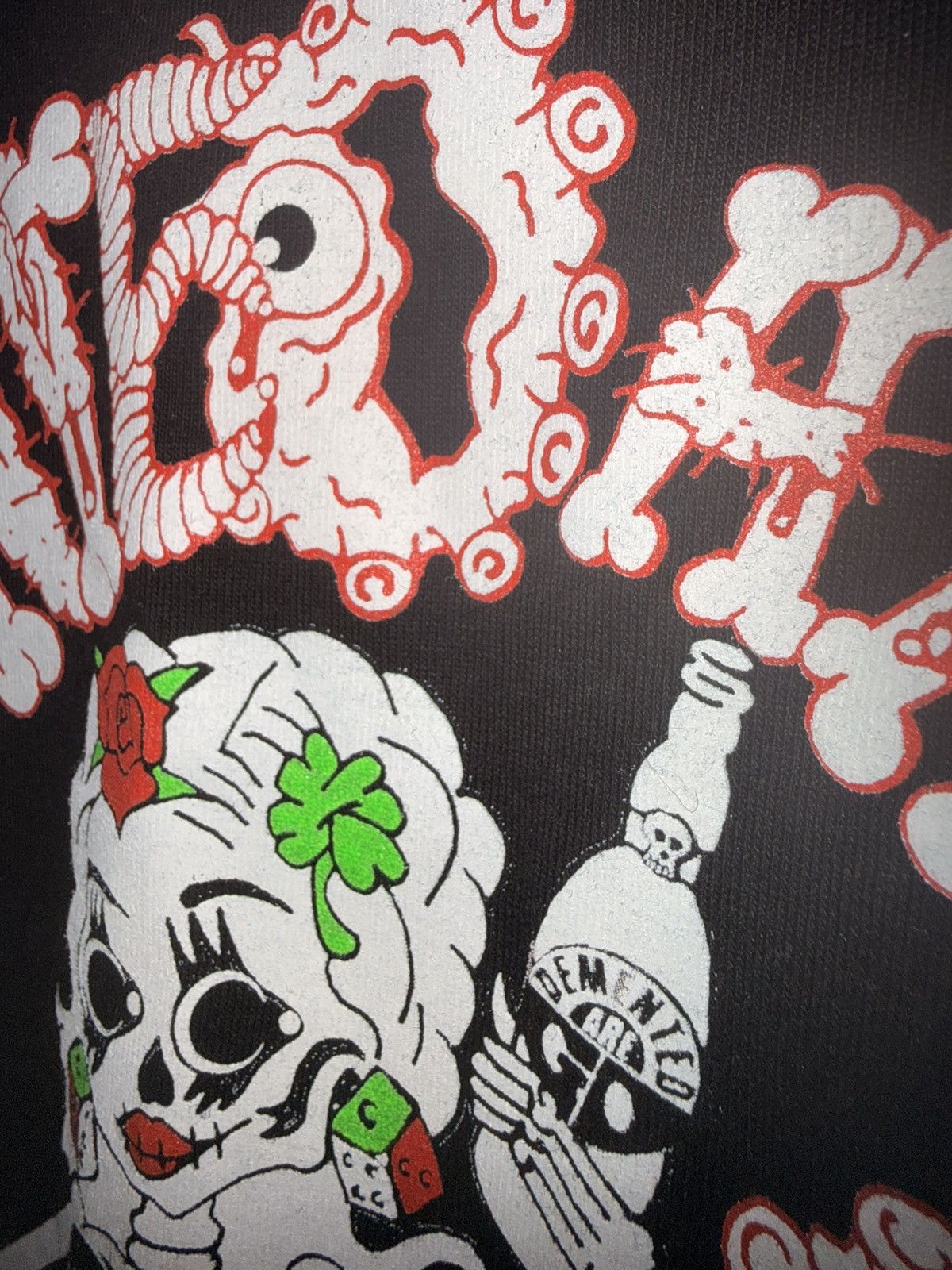 Other Demented Are Go T-Shirt XL Psychobilly Punk Rock Lucky Charm Size US XL / EU 56 / 4 - 3 Thumbnail