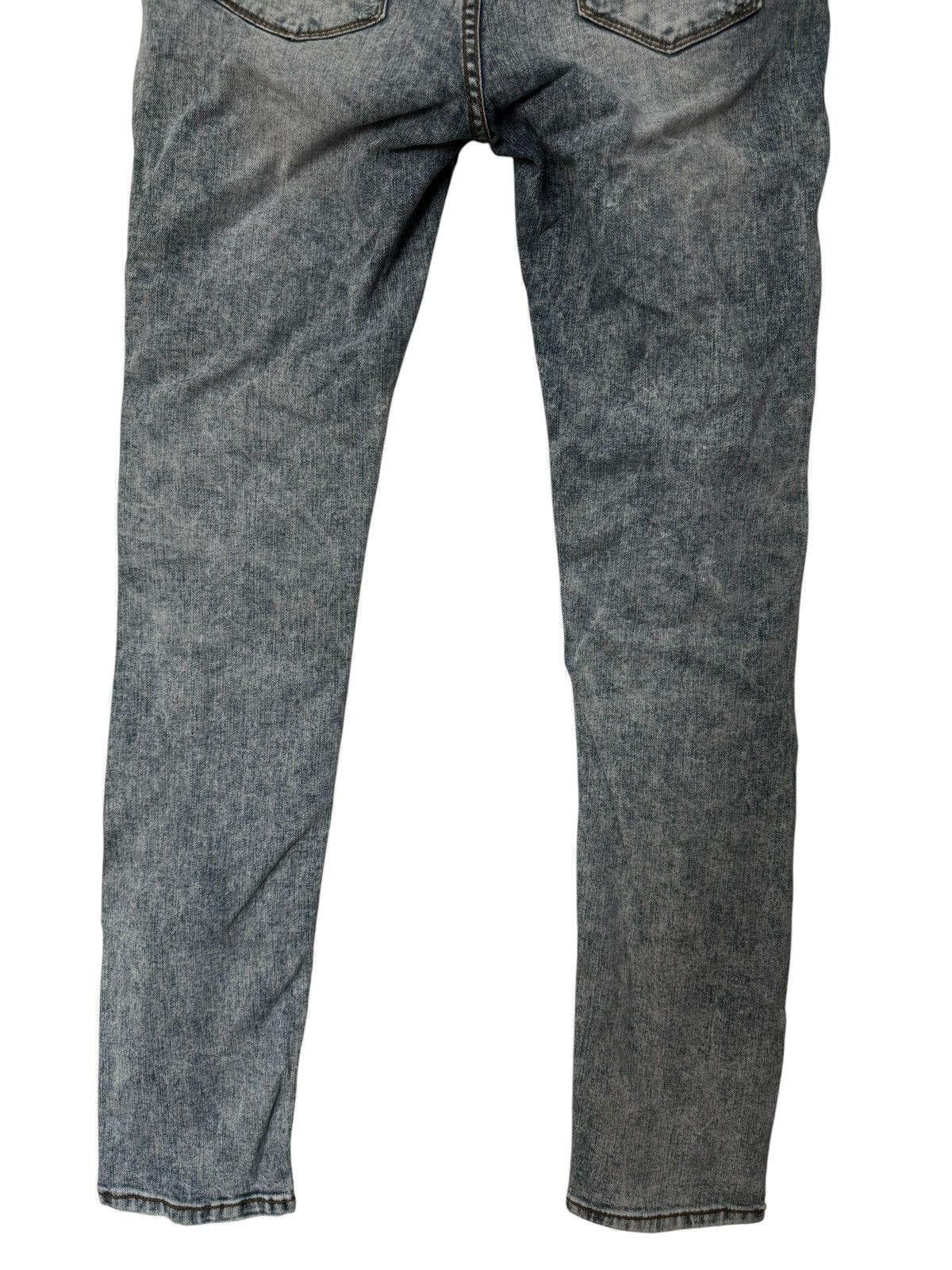 Japanese Brand Vintage. B&T Blue Acid Wash Distressed Skinny Jeans Size 29" - 6 Thumbnail