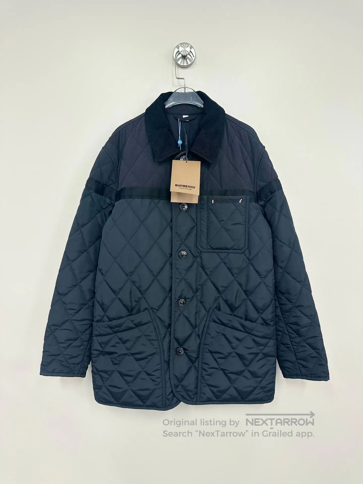 Burberry Burberry Carbon Blue Diamond Pocket Embroidered Logo Jacke Size S / US 4 / IT 40 - 1 Thumbnail