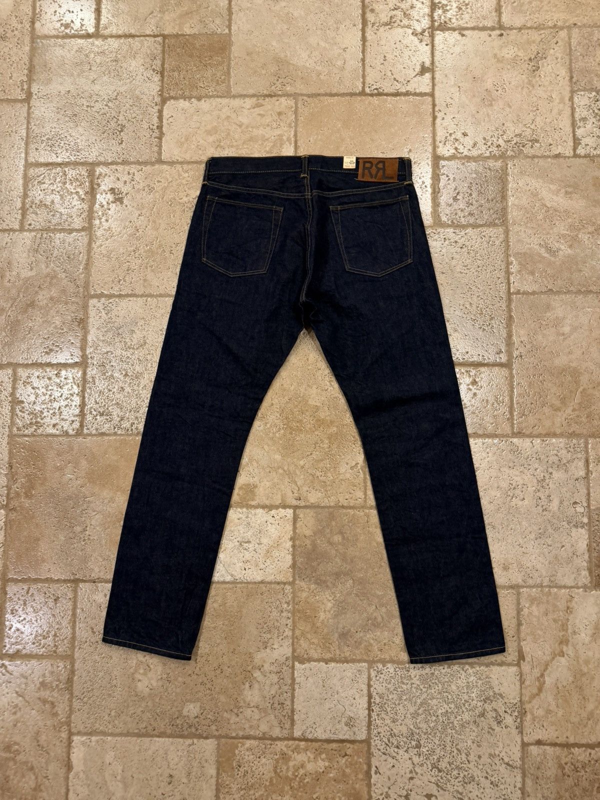 RRL Ralph Lauren RRL Ralph Lauren Slim Fit Rinse Selvedge Raw Jeans Size US 34 / EU 50 - 6 Thumbnail