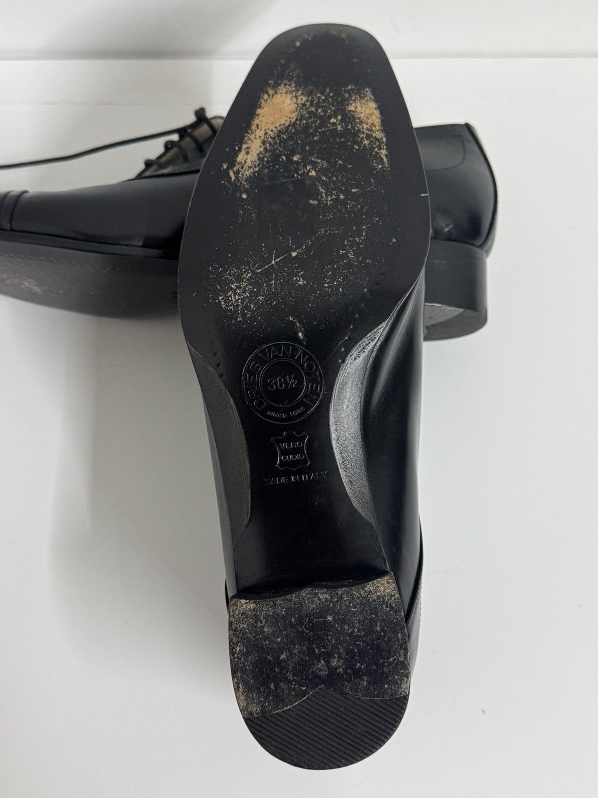 Dries Van Noten Dries Van Noten Women’s Black Cap Toe Oxfords Size US 8.5 / IT 38.5 - 9 Thumbnail
