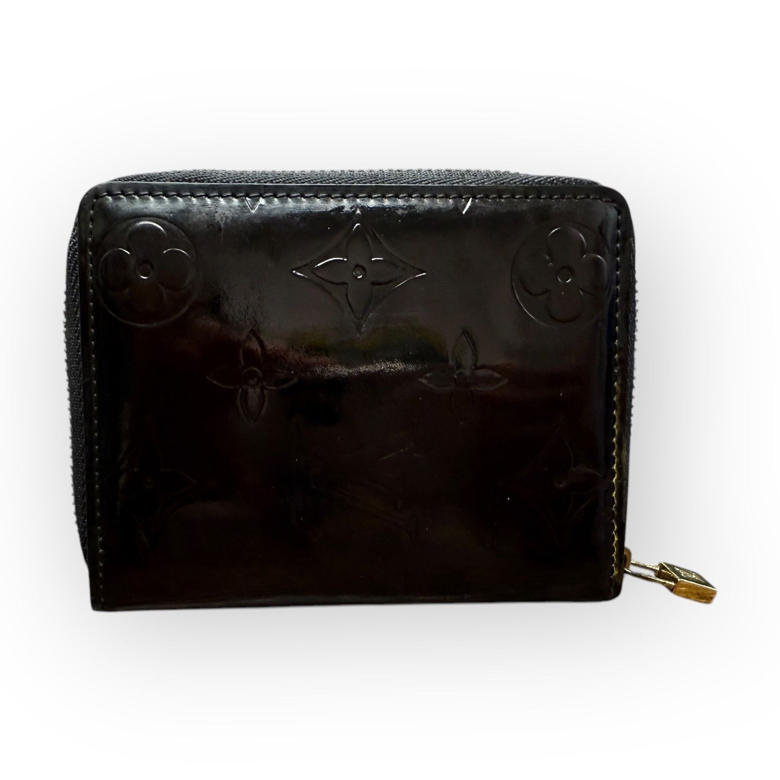 Louis Vuitton Louis Vuitton Black Vernis Compact Zip Around Leather Wallet Size ONE SIZE - 1 Thumbnail