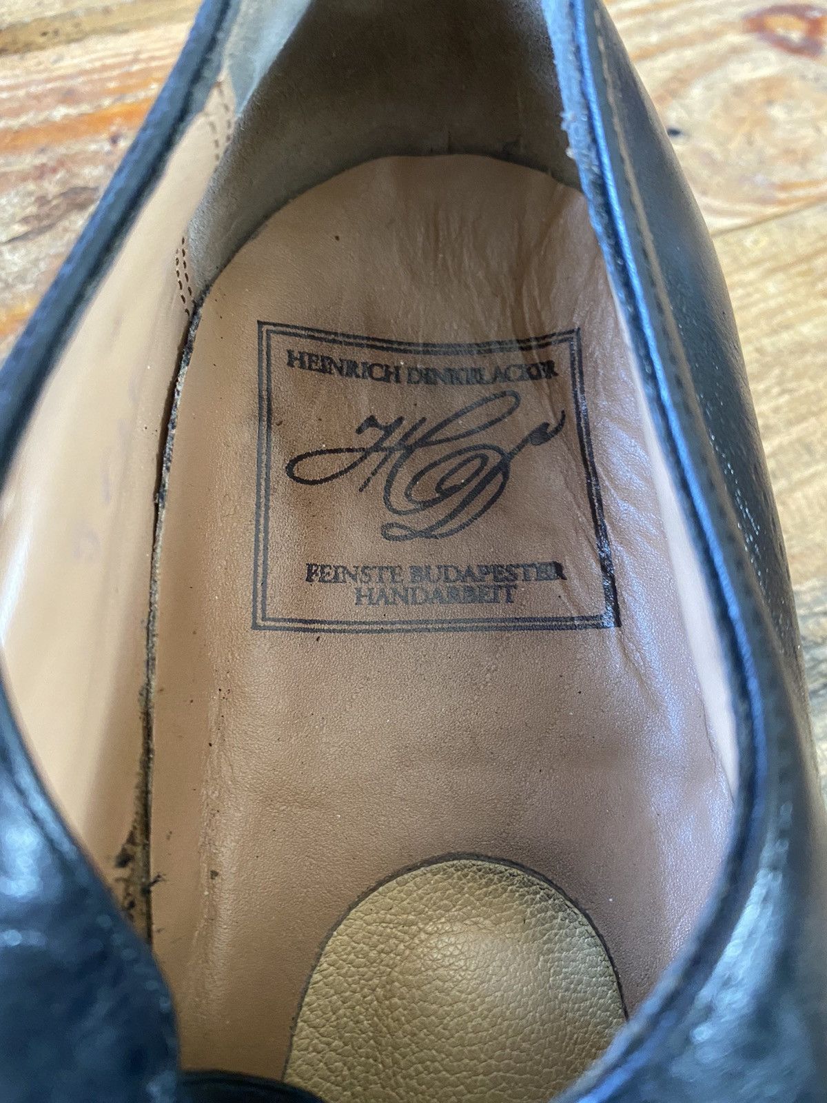 Heinrich Dinkelacker Heinrich dinckelacker black leather penny loafers sz uk 8.5 Size US 9.5 / EU 42-43 - 17 Thumbnail