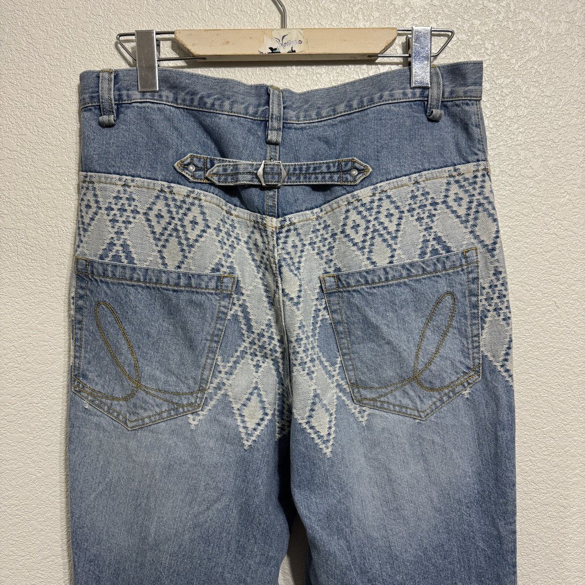 Japanese Brand Iroquois Cinch Back Japanese Selvedge Denim Size US 34 / EU 50 - 3 Thumbnail