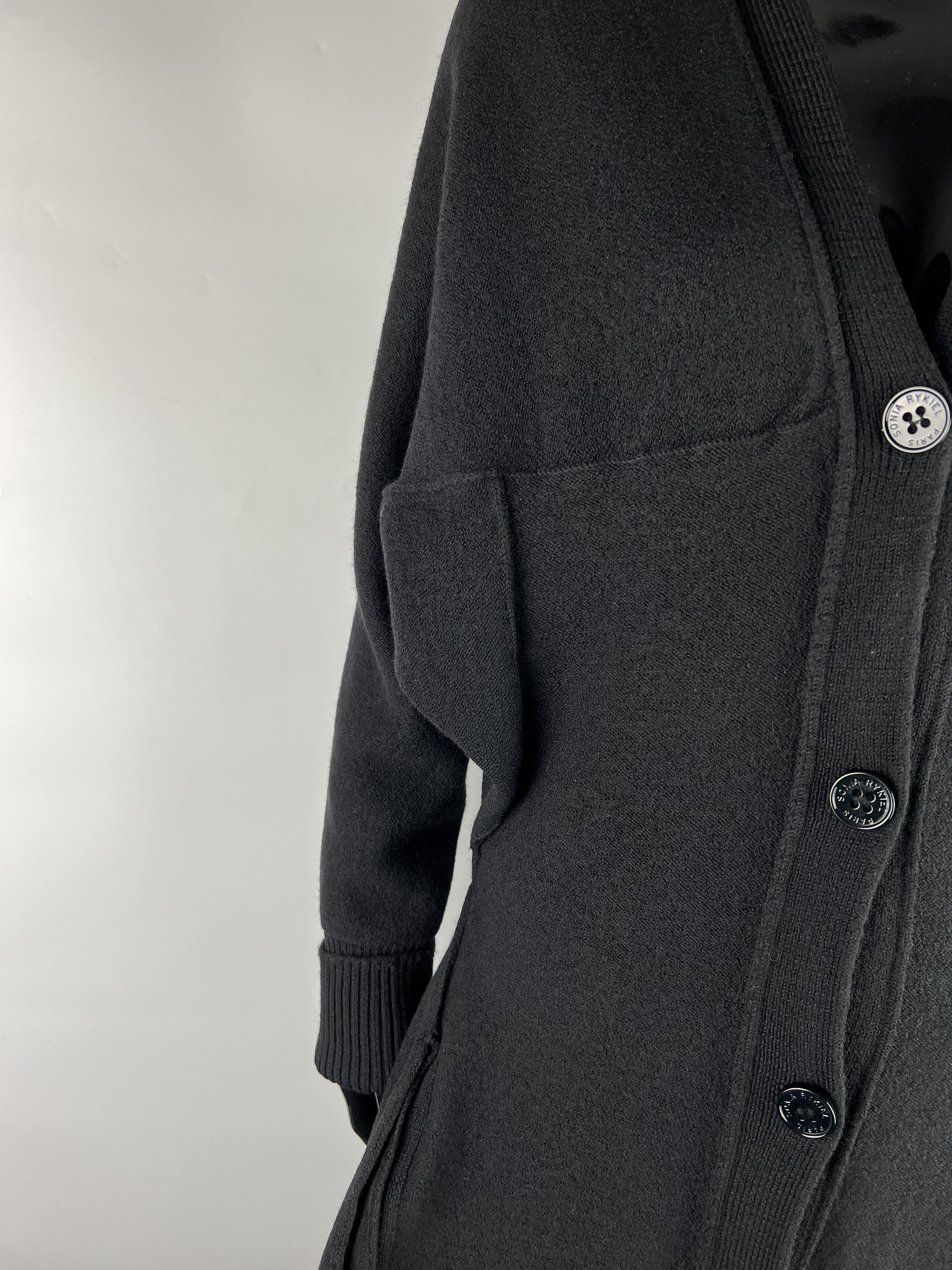 Sonia Rykiel Sonia Rykiel 100% Wool Long Cardigan Size S Oversized Size S / US 4 / IT 40 - 4 Thumbnail