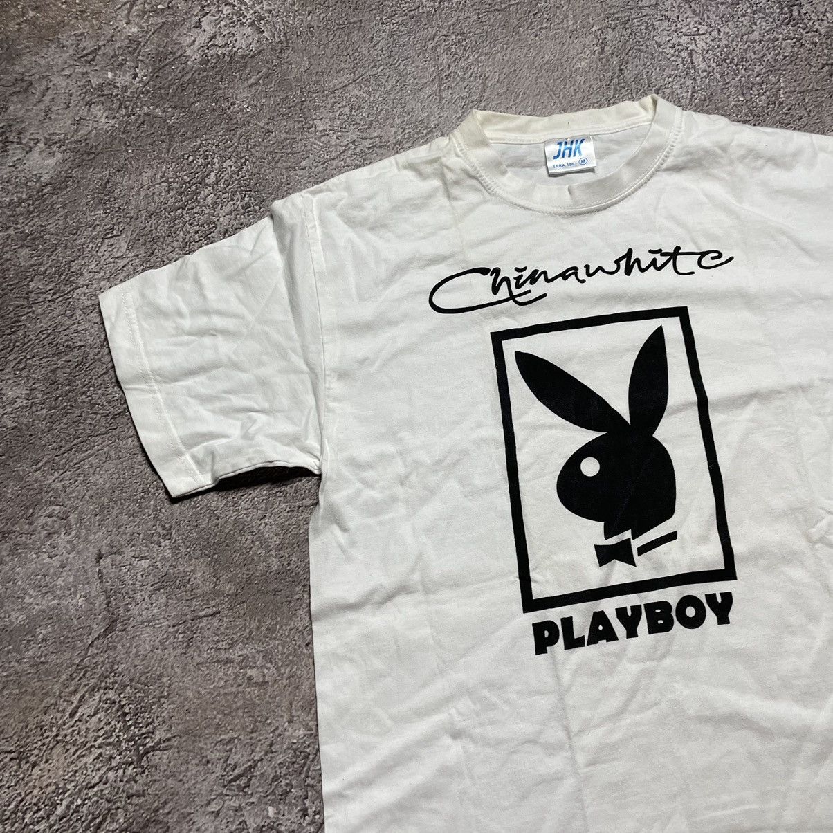 Vintage Vintage 90s Playboy Bunny Graphic Tee Cream Grunge Skate M Size US M / EU 48-50 / 2 - 2 Thumbnail