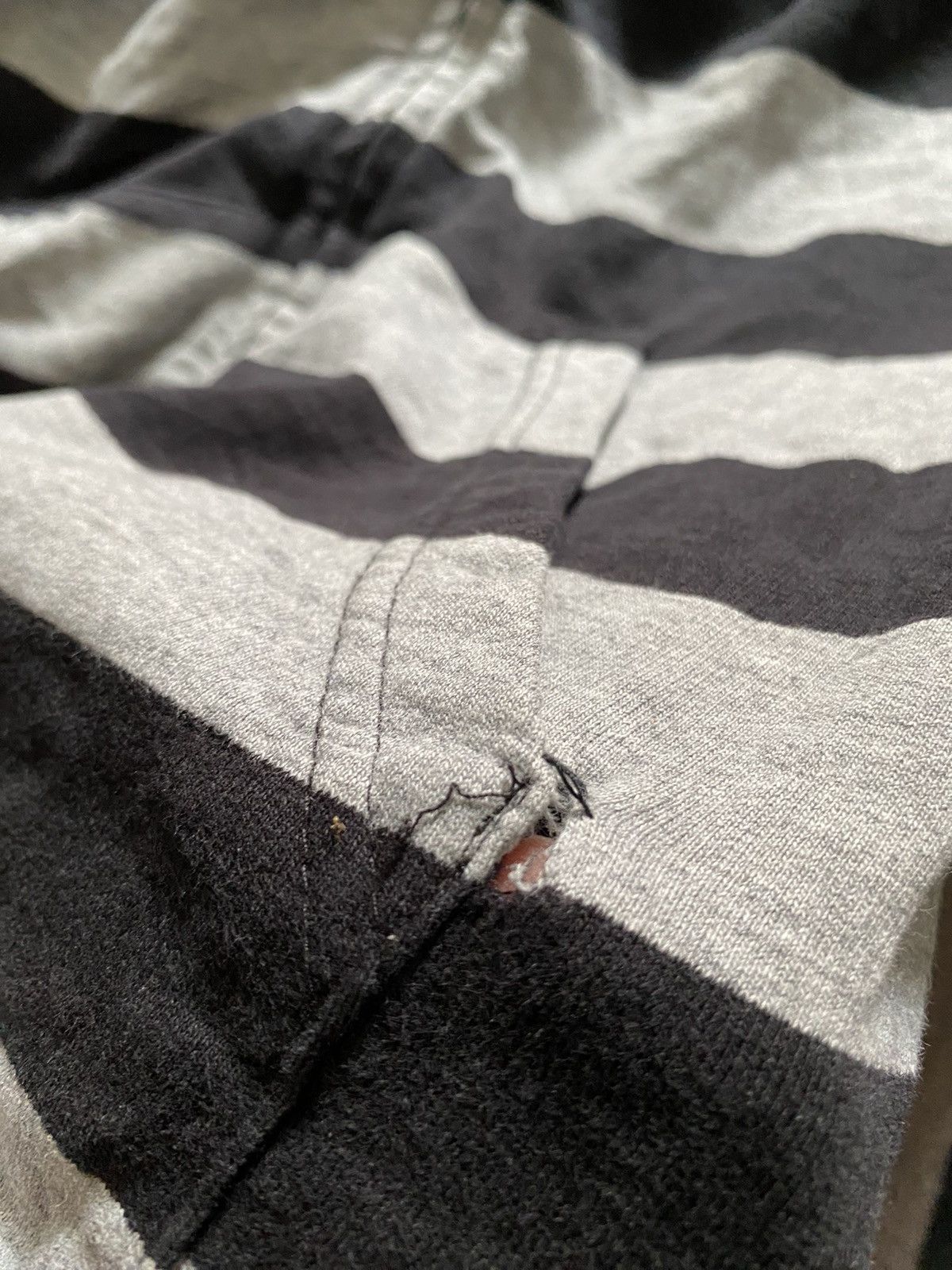 Le Grande Bleu (L.G.B.) E-junior striped faux fur hoodie japanese brand Size US L / EU 52-54 / 3 - 5 Thumbnail