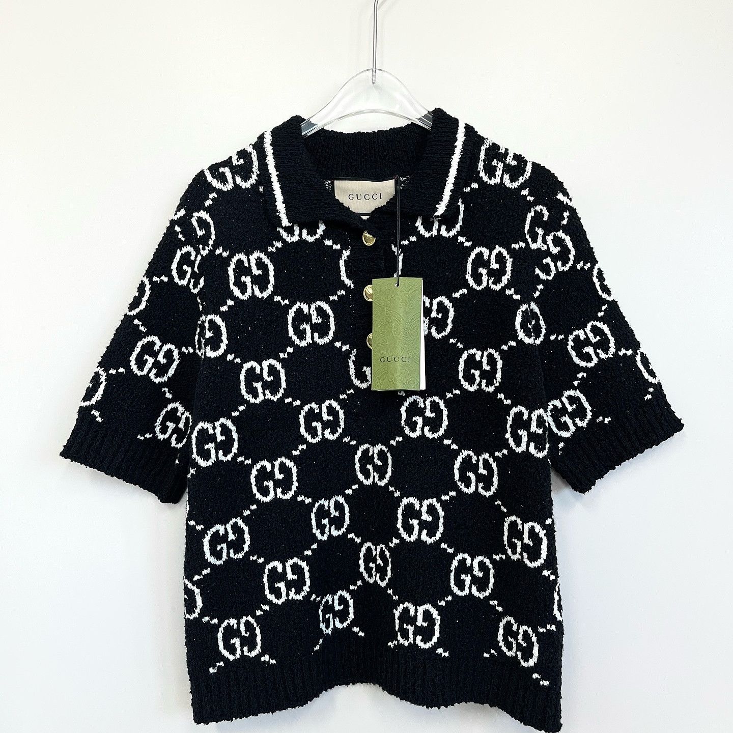 Gucci Gucci GG Monogram Knit Polo Size XS Size XS / US 0-2 / IT 36-38 - 1 Thumbnail