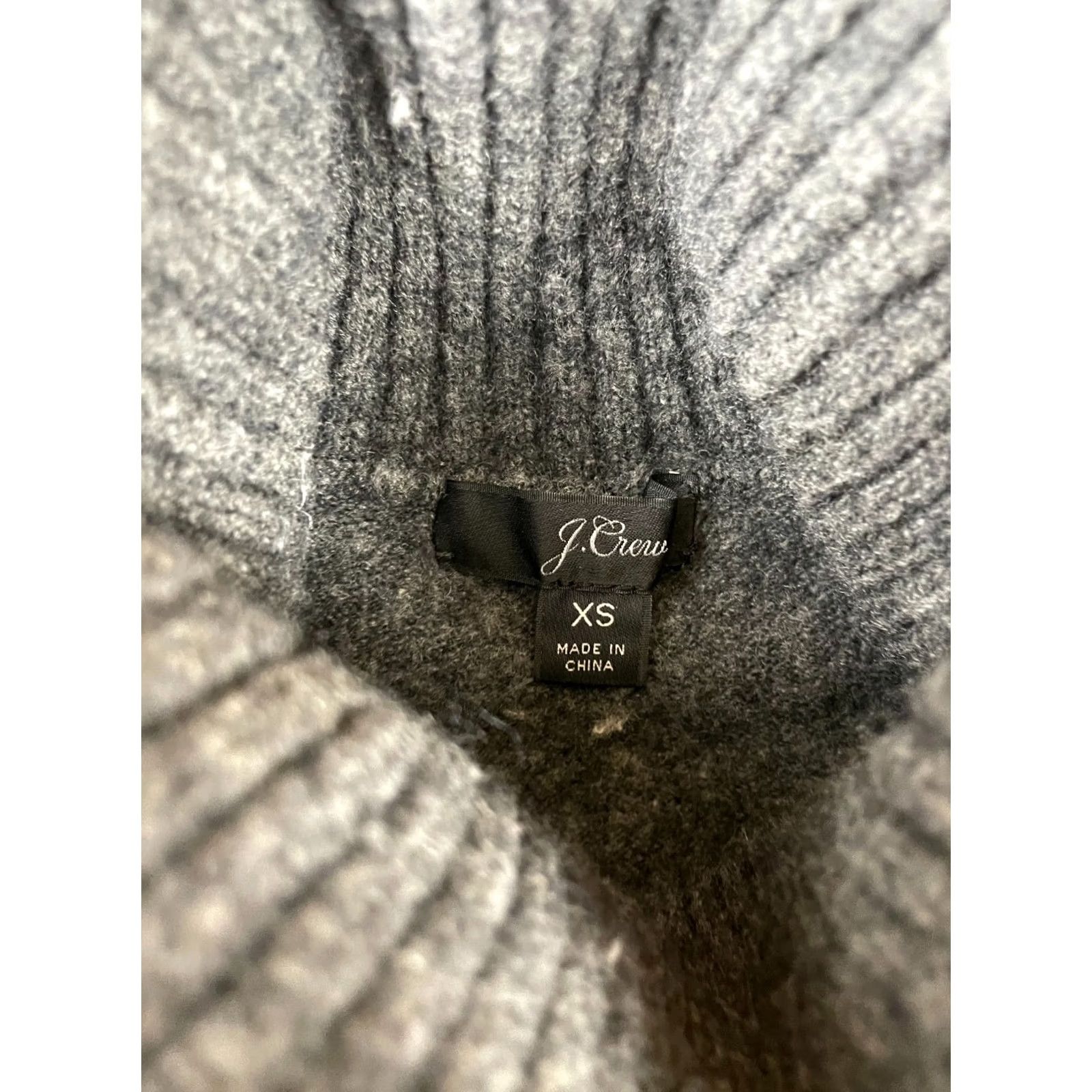 J.Crew J.CREW Sweater Womens XS Gray Turtleneck Long Sleeve Pullover Wool Blend Size XS / US 0-2 / IT 36-38 - 4 Thumbnail