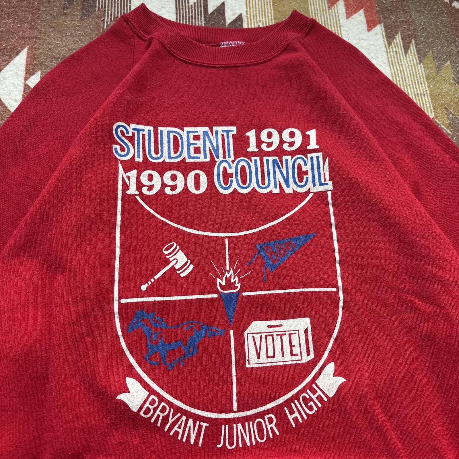 Jerzees Vintage 90s Bryant Junior High Student Council Sweatshirt Size US M / EU 48-50 / 2 - 5 Thumbnail