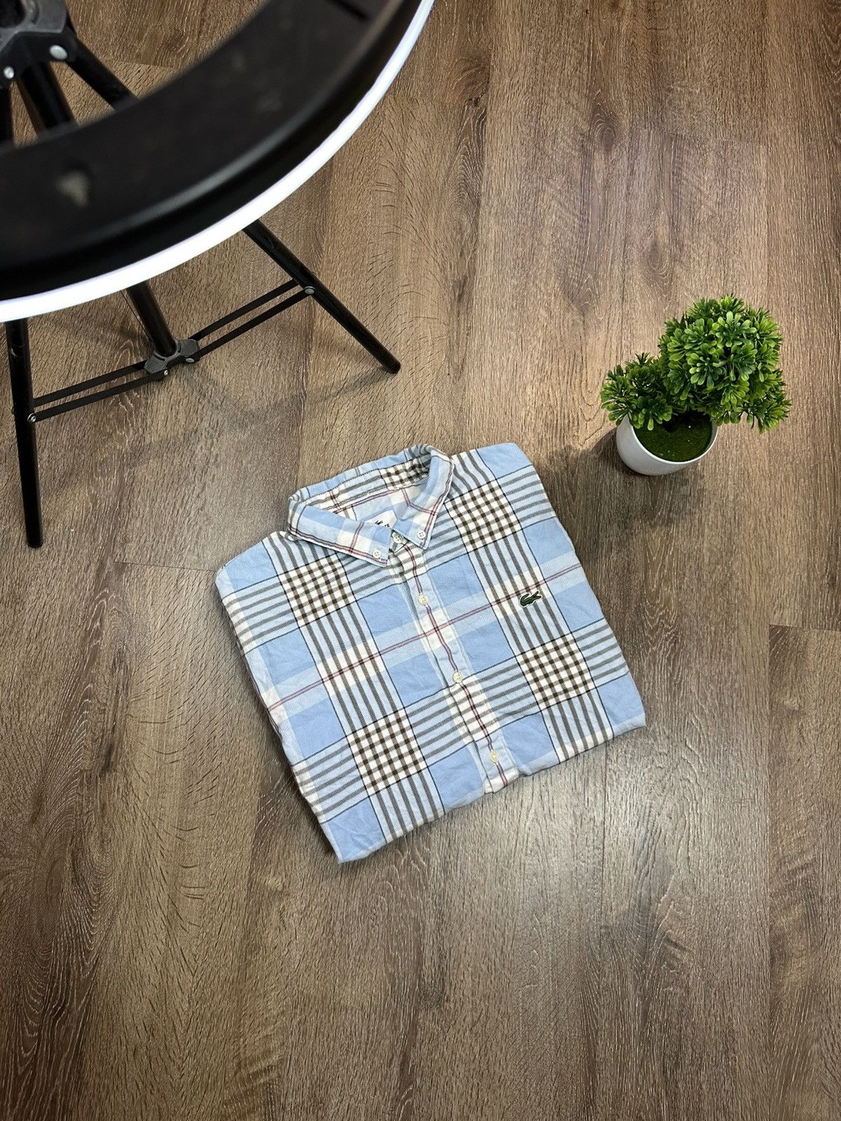 Lacoste Lacoste Live 100% Cotton Shirt Blue Cage Size US L / EU 52-54 / 3 - 1 Thumbnail