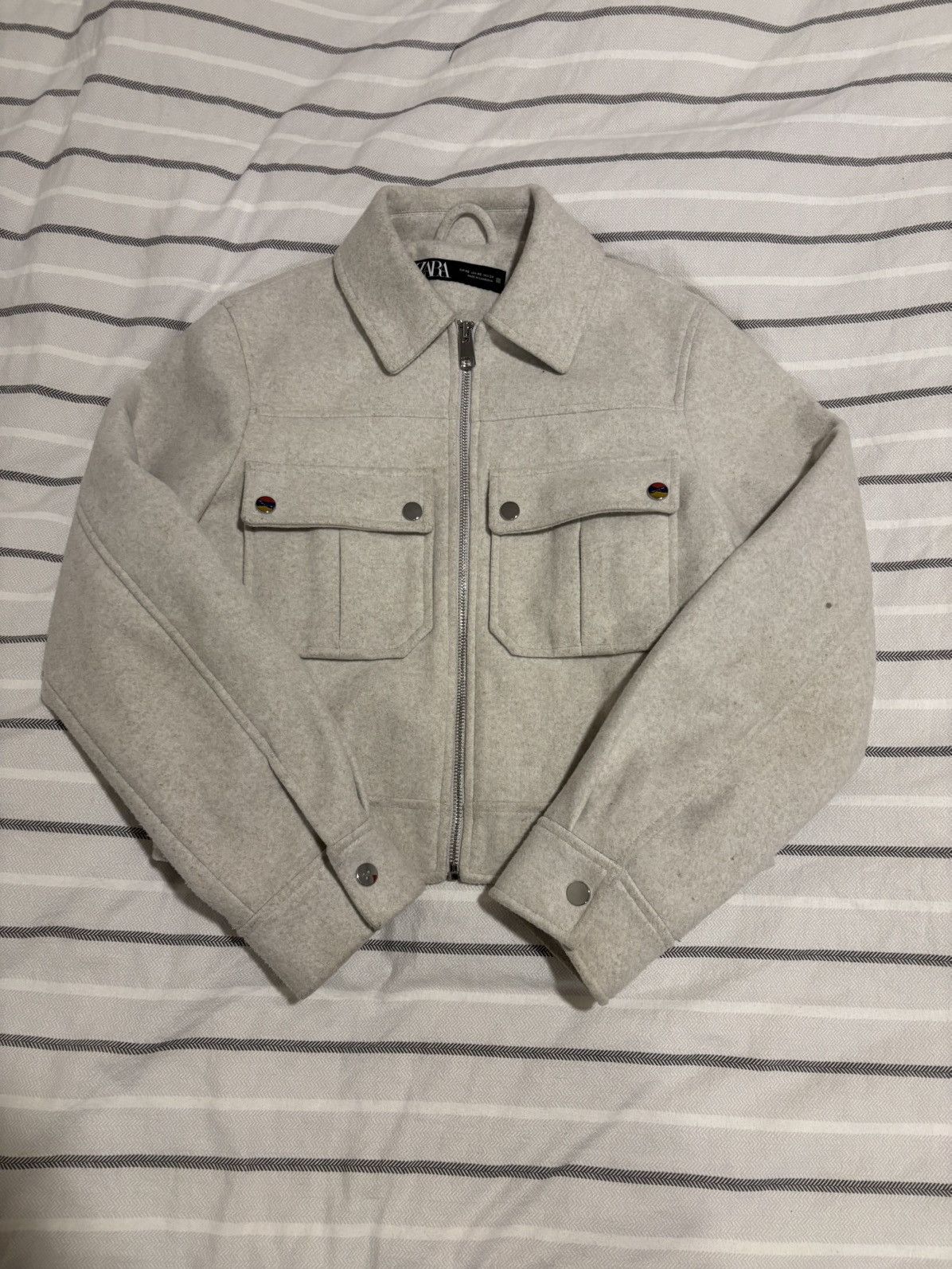 Zara Zara Khaki Coat Size XS / US 0-2 / IT 36-38 - 1 Thumbnail