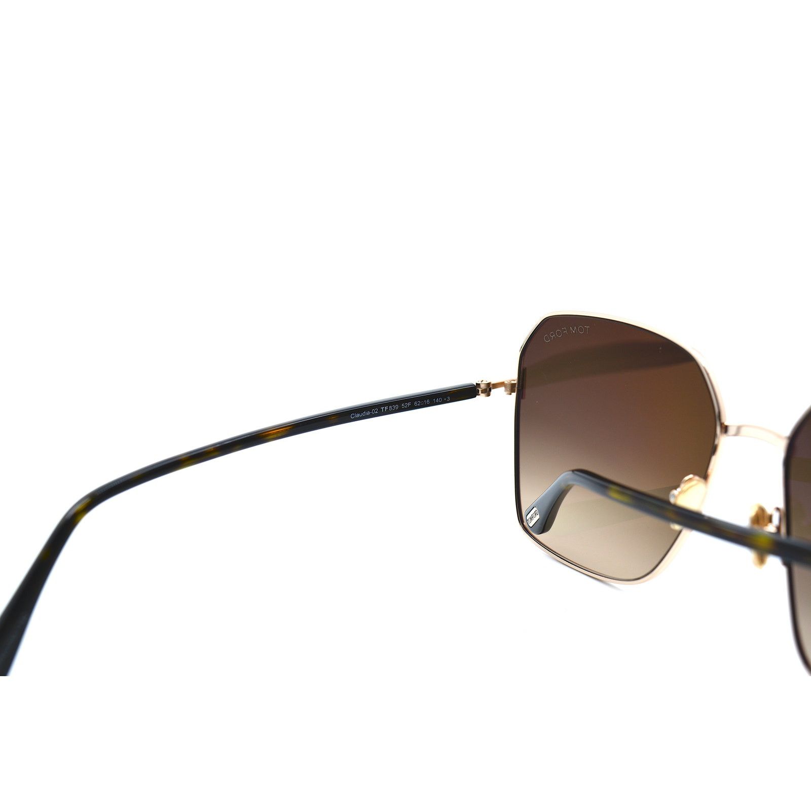 Tom Ford TOM FORD CLAUDIA-02 TF839 52F GOLD BROWN GRADIENT SUNGLASSES Size ONE SIZE - 8 Thumbnail