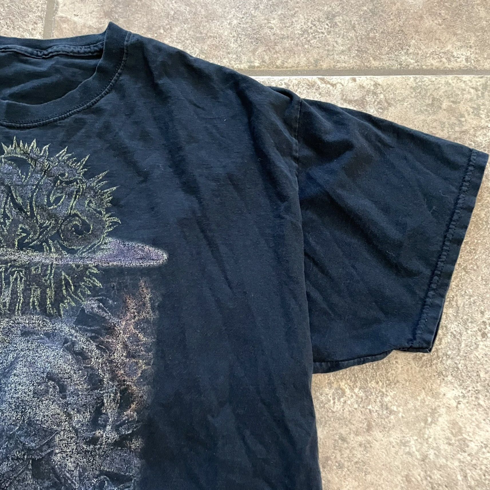 Vintage VINTAGE Rings Of Saturn black Graphic Tee Mens Size L Mens T-Shirt Black Size ONE SIZE - 2 Thumbnail