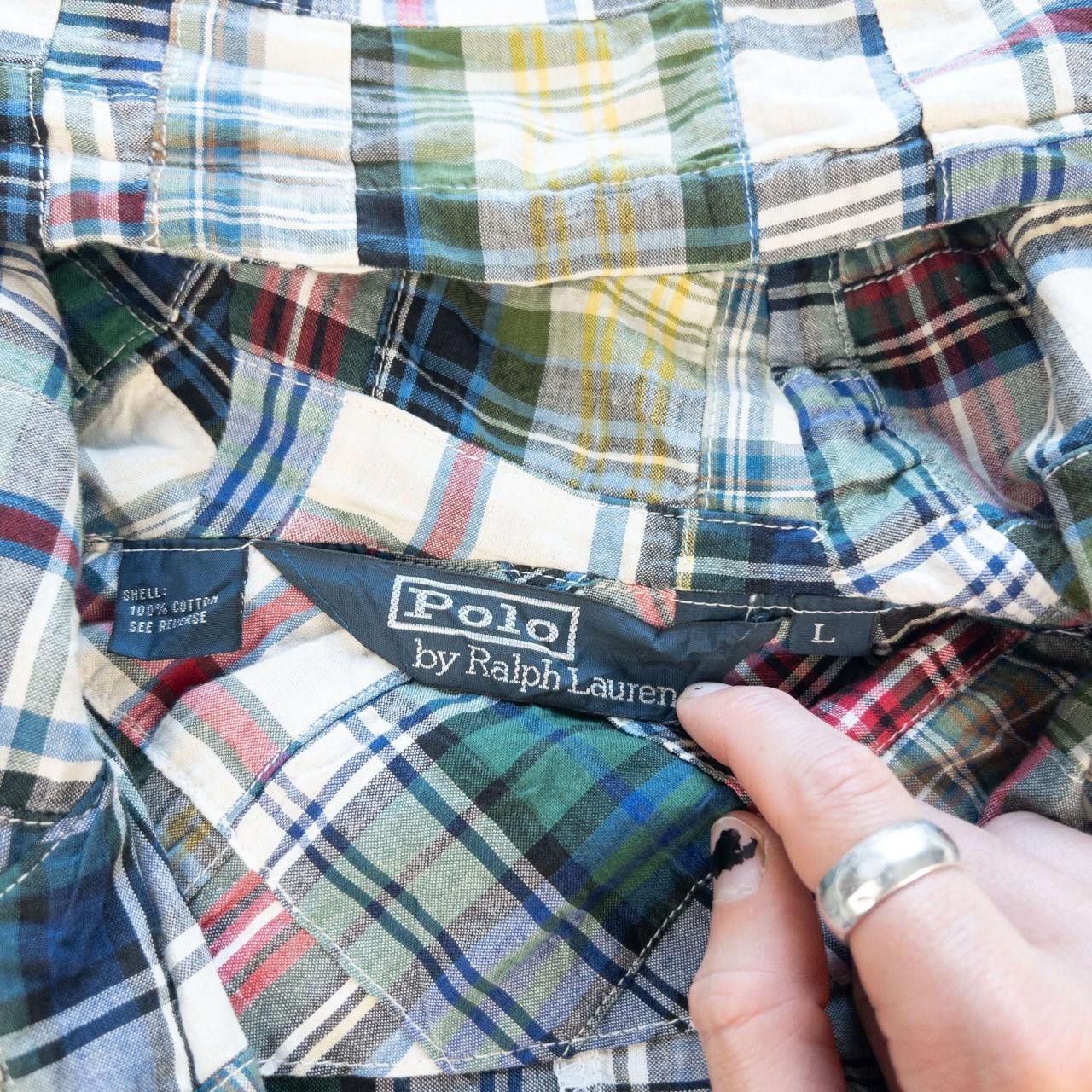 Polo Ralph Lauren Vintage Polo Ralph Lauren Patchwork Jacket Size L Size US L / EU 52-54 / 3 - 3 Thumbnail