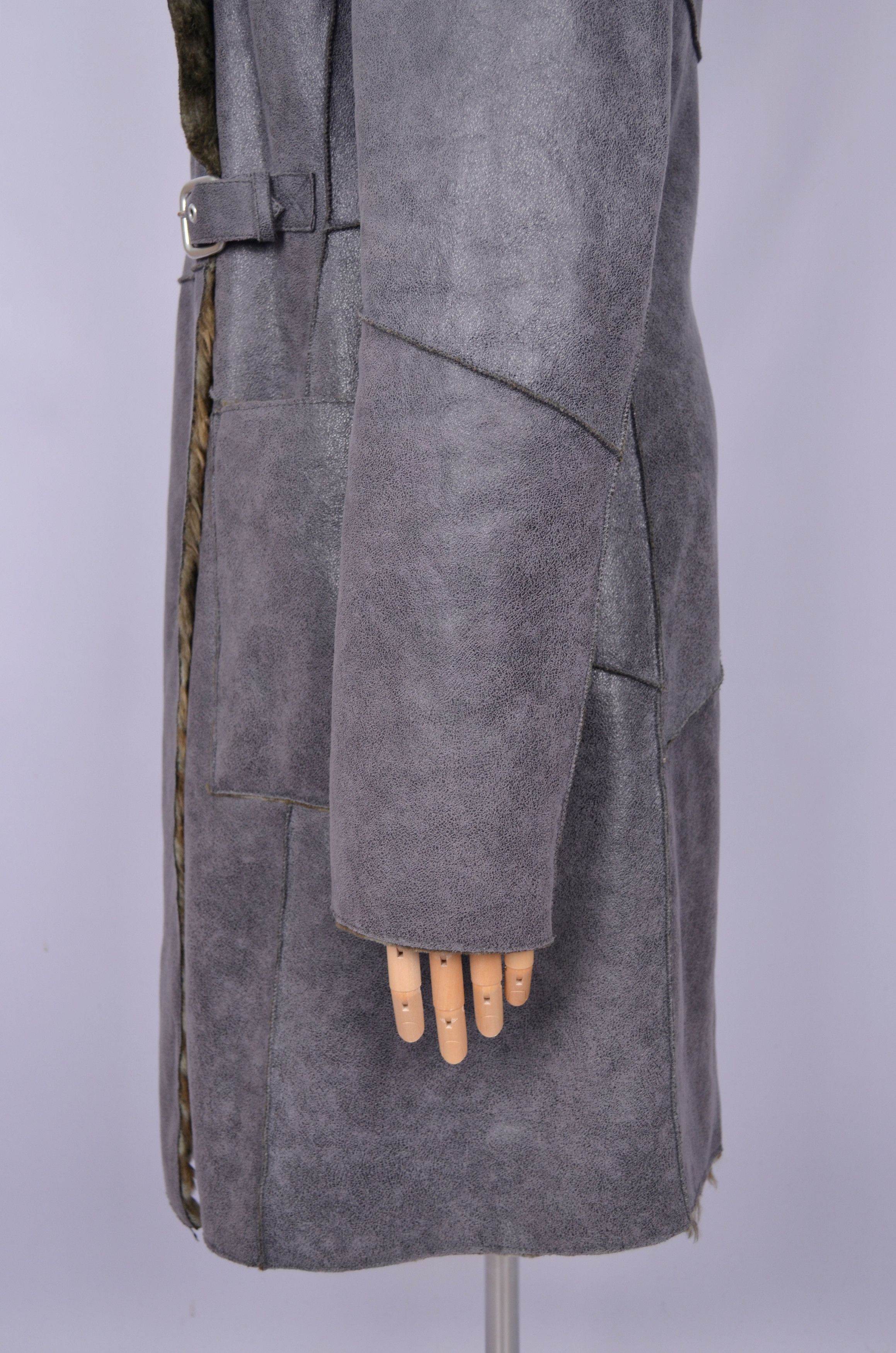 Armani × Designer Armani Jeans Faux Fur Grey Sheepskin Coat Jacket US8 Vintage Size M / US 6-8 / IT 42-44 - 10 Thumbnail