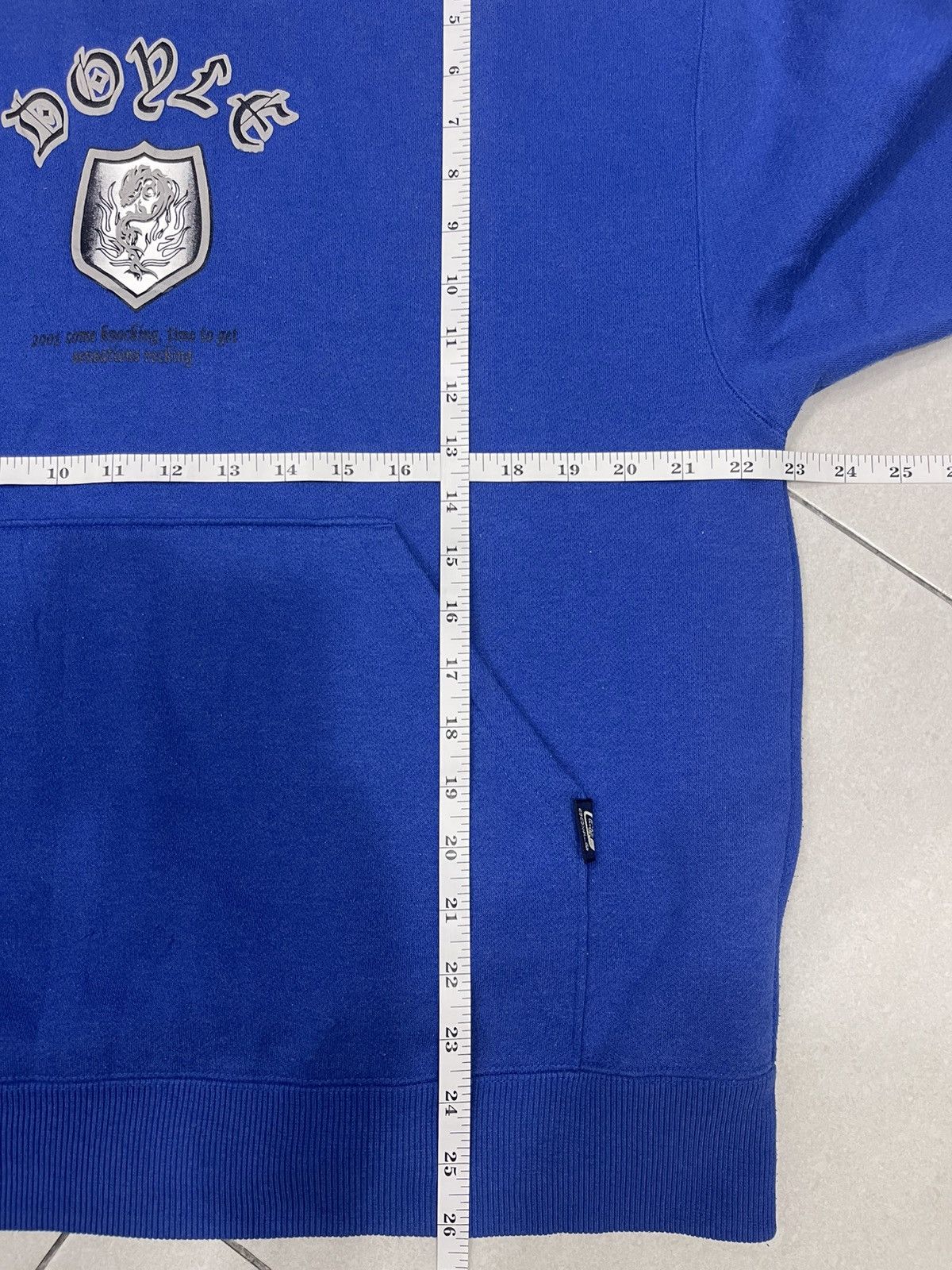 Vintage VINTAGE DOYLE Y2K Blue Cross Hoodie - "2001 Come Knocking" Size US XL / EU 56 / 4 - 13 Thumbnail