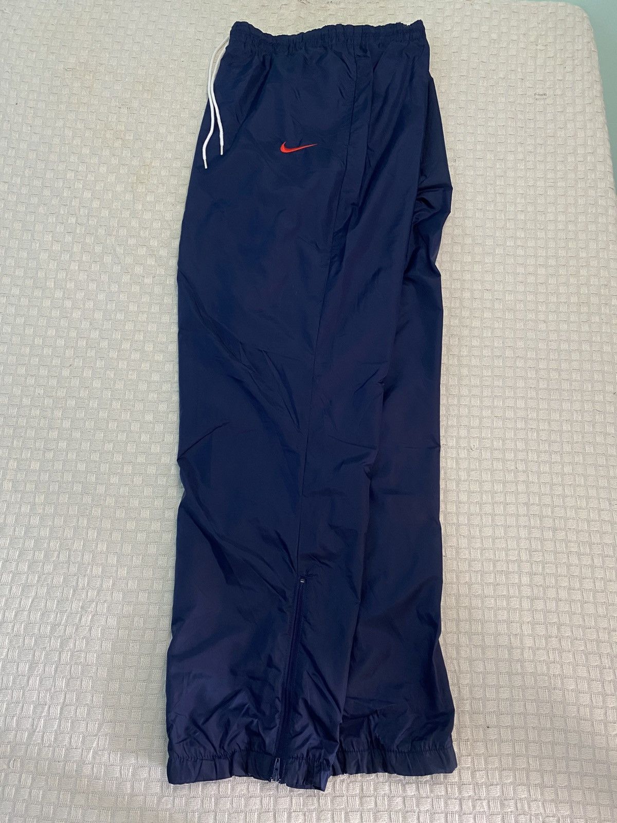 Billie Eilish × Nike 💥 VINTAGE NIKE 90S BAGGY WIDE LEG SWOOSH TRACK PANTS Y2K Size US 28 / EU 44 - 12 Thumbnail