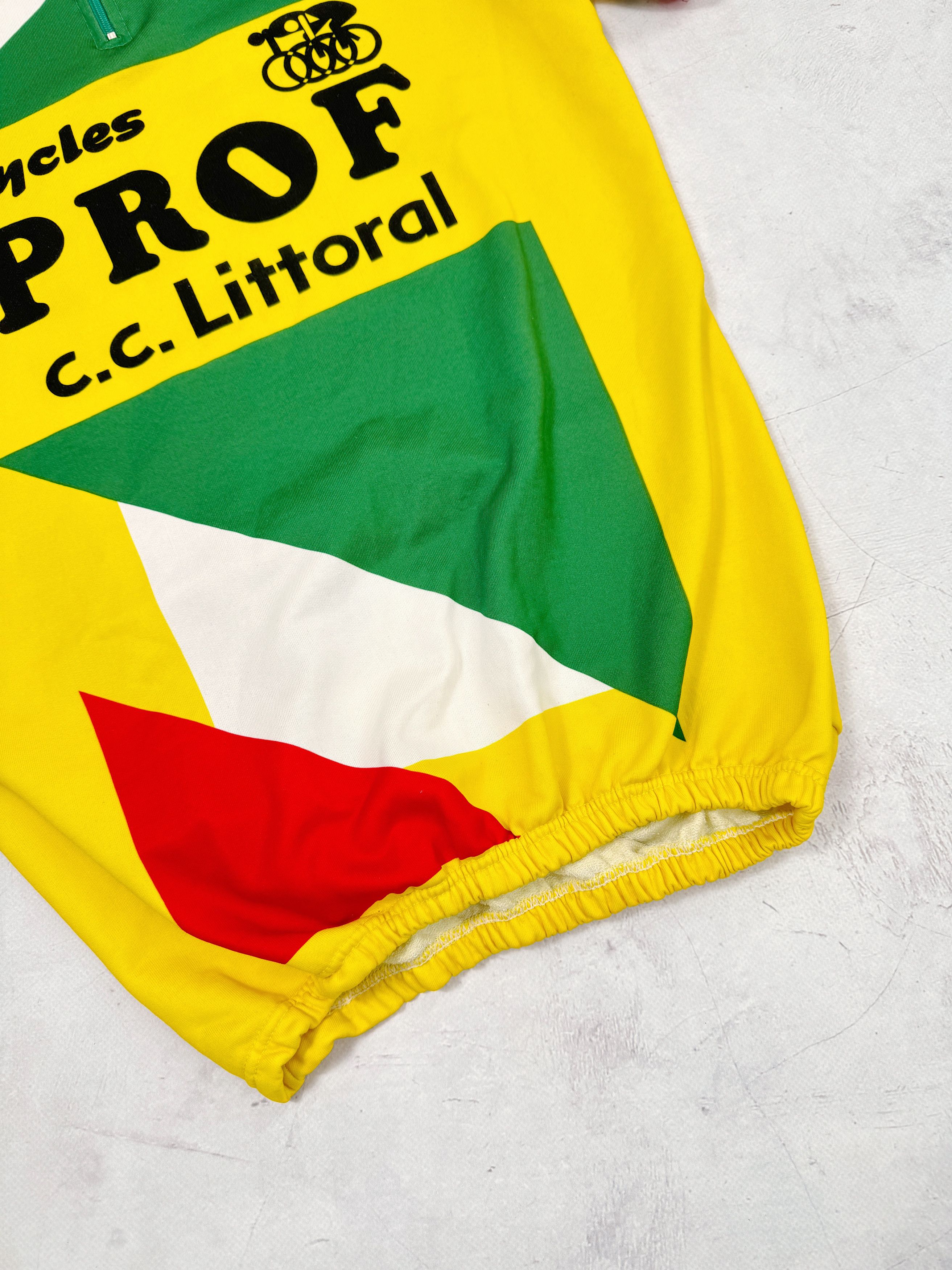Vintage Vintage Cycling Jersey Prof c.c. Littoral Cycles Size US M / EU 48-50 / 2 - 5 Thumbnail