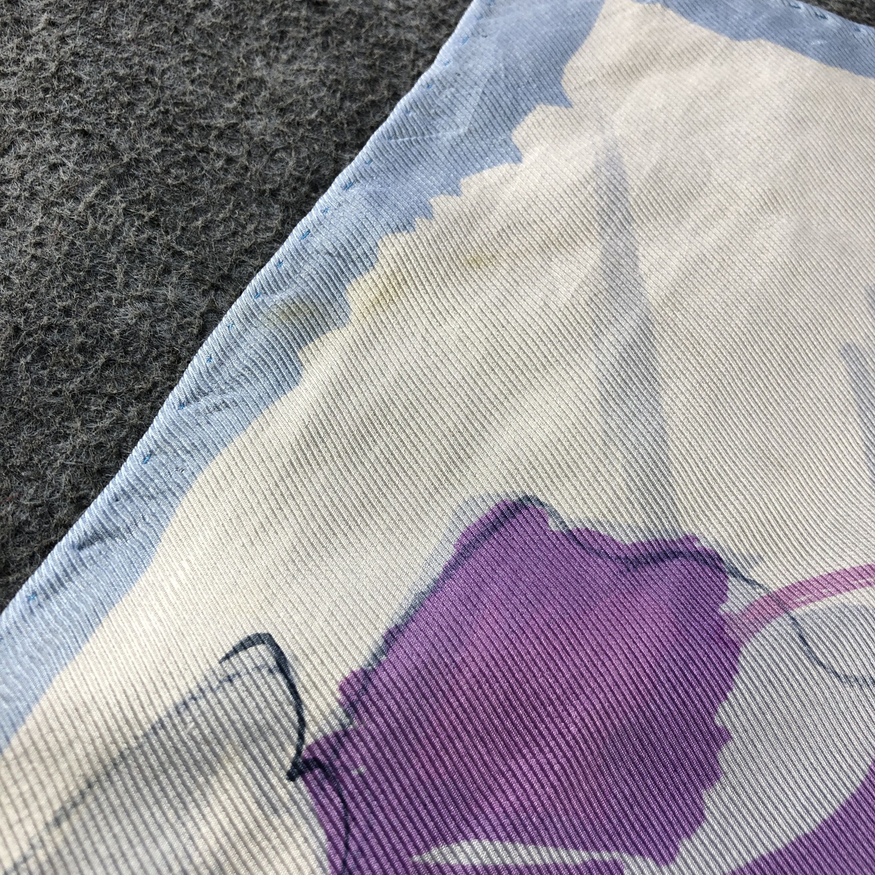 Japanese Brand Luxury Floral Hand Rolled Silk Scarf M1070 Size ONE SIZE - 14 Thumbnail