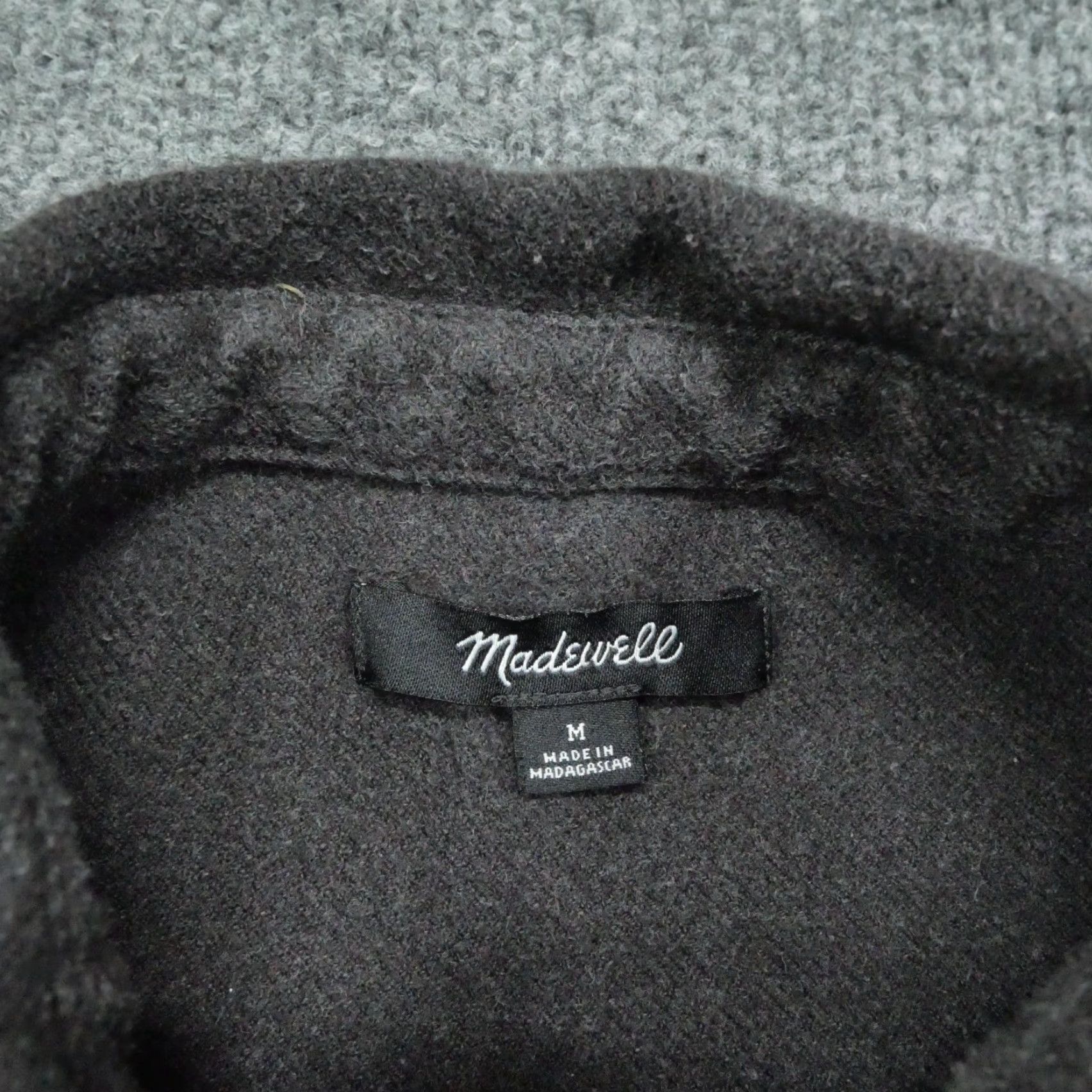 Madewell VINTAGE Madewell Jacket Womens Medium Gray Button Up Shacket Shirt Button Up Size M / US 6-8 / IT 42-44 - 5 Thumbnail