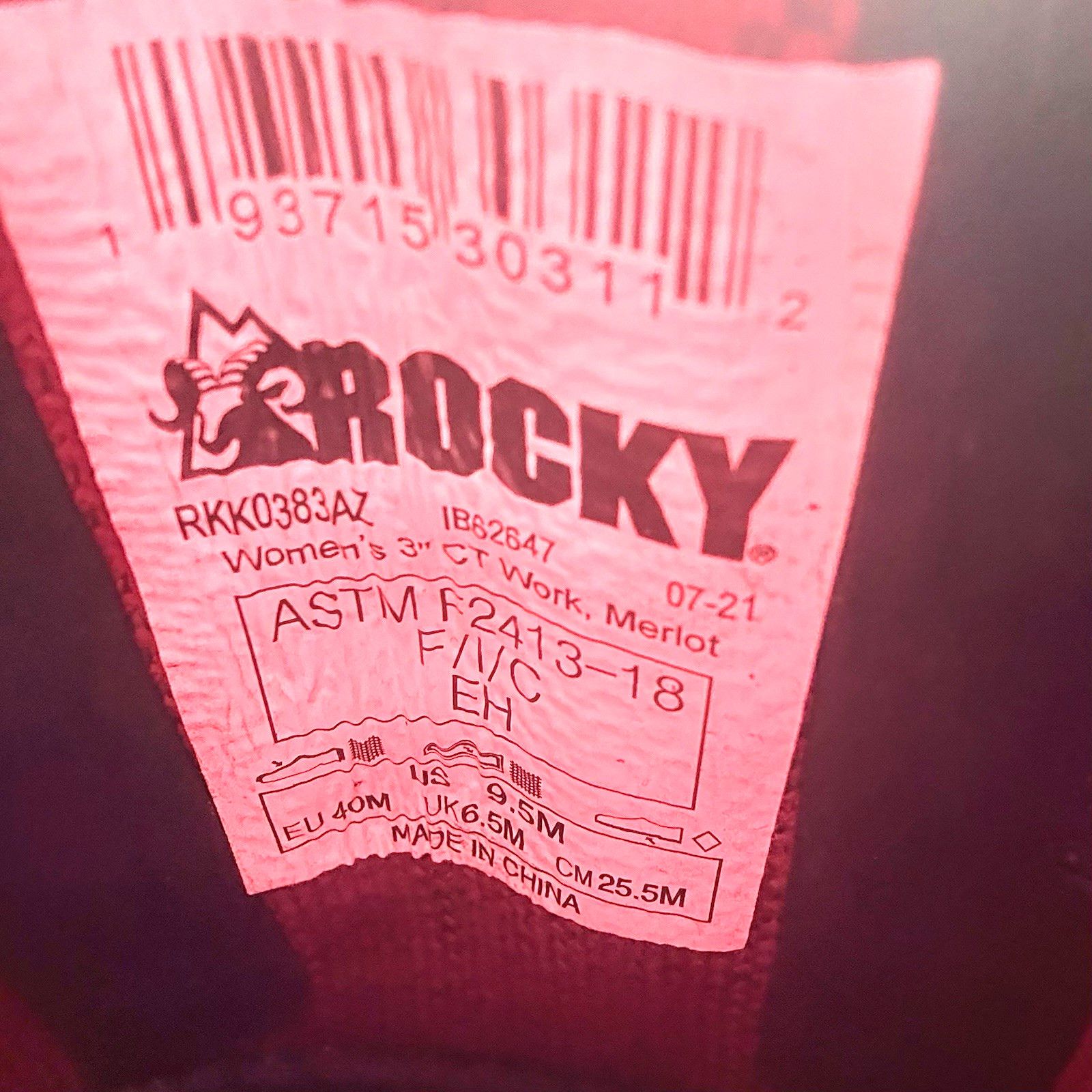 Rocky Rocky Workknit LX Comp Toe Sneakers Red Wo's Size 9.5M Size US 9.5 / IT 39.5 - 10 Thumbnail