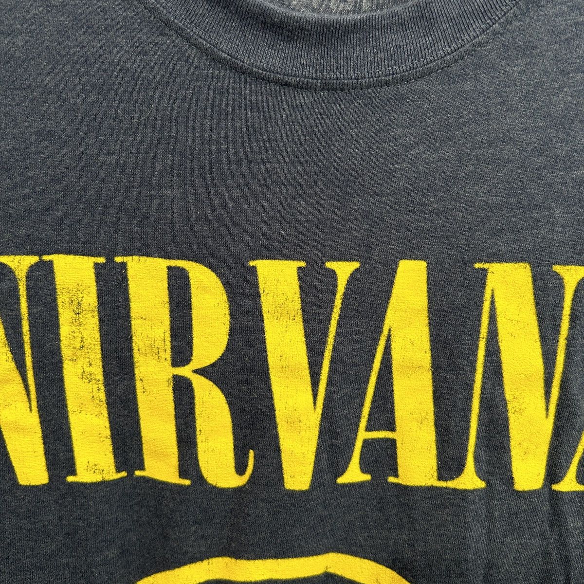 Nirvana Nirvana Dark Blue and Yellow Graphic Tee Sz Small - "Harley" Size S / US 4 / IT 40 - 8 Thumbnail