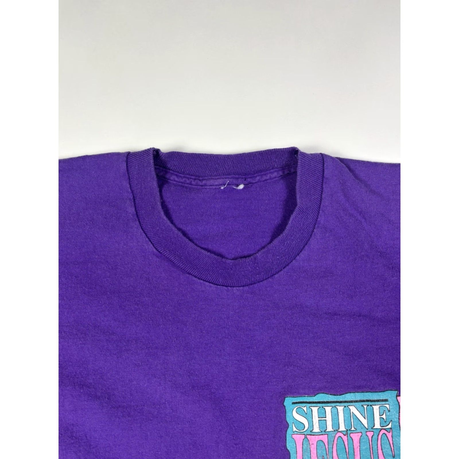 Anvil VINTAGE Anvil Shirt Men's L Purple 90s Religion God Event Church 90s American Size US L / EU 52-54 / 3 - 6 Thumbnail