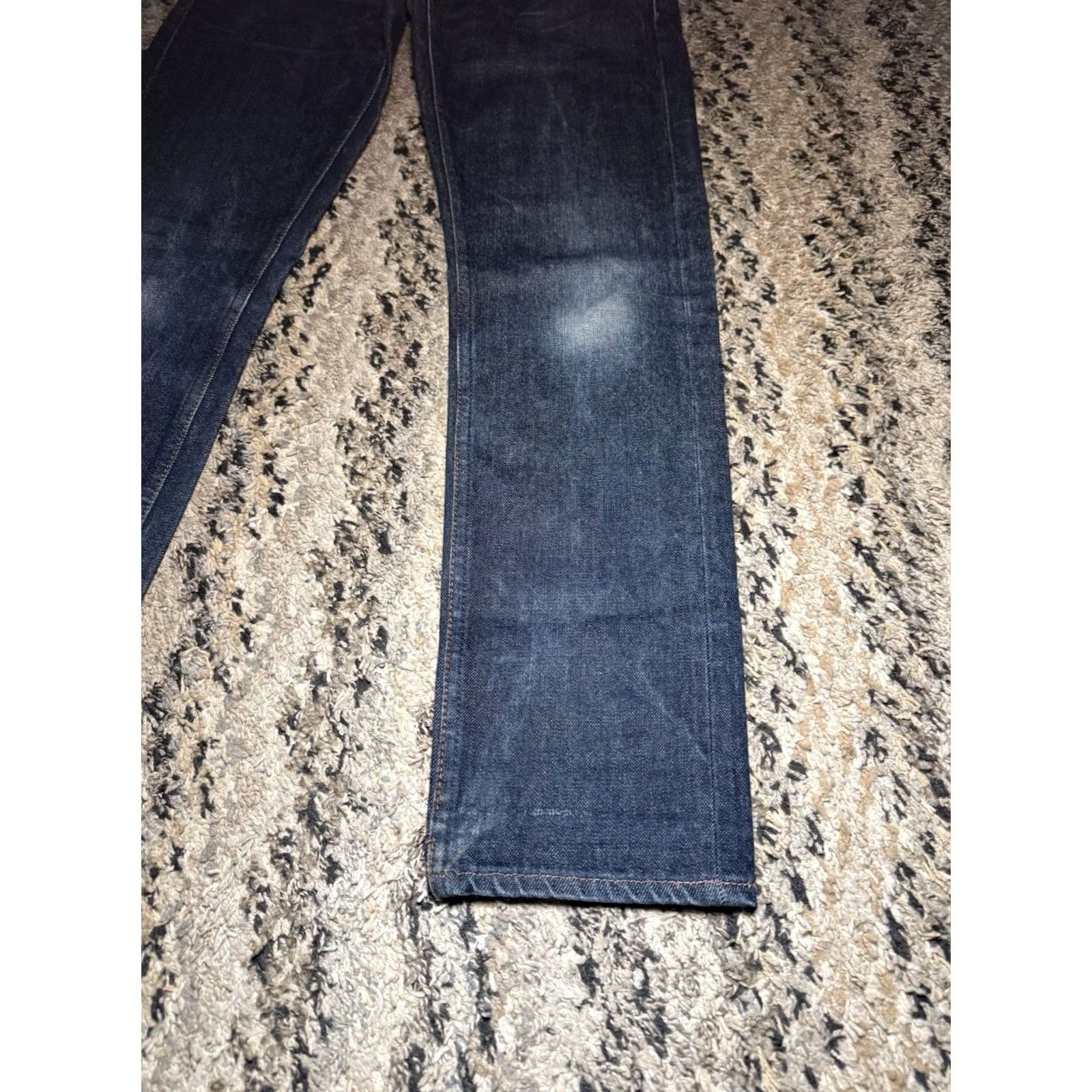 The Unbranded Brand VINTAGE Unbranded Brand Jeans Mens 31x29 UB201 Tapered Selvedge Denim Worn In Faded Mens Jeans Slim 31 Blue Size US 31 - 3 Thumbnail