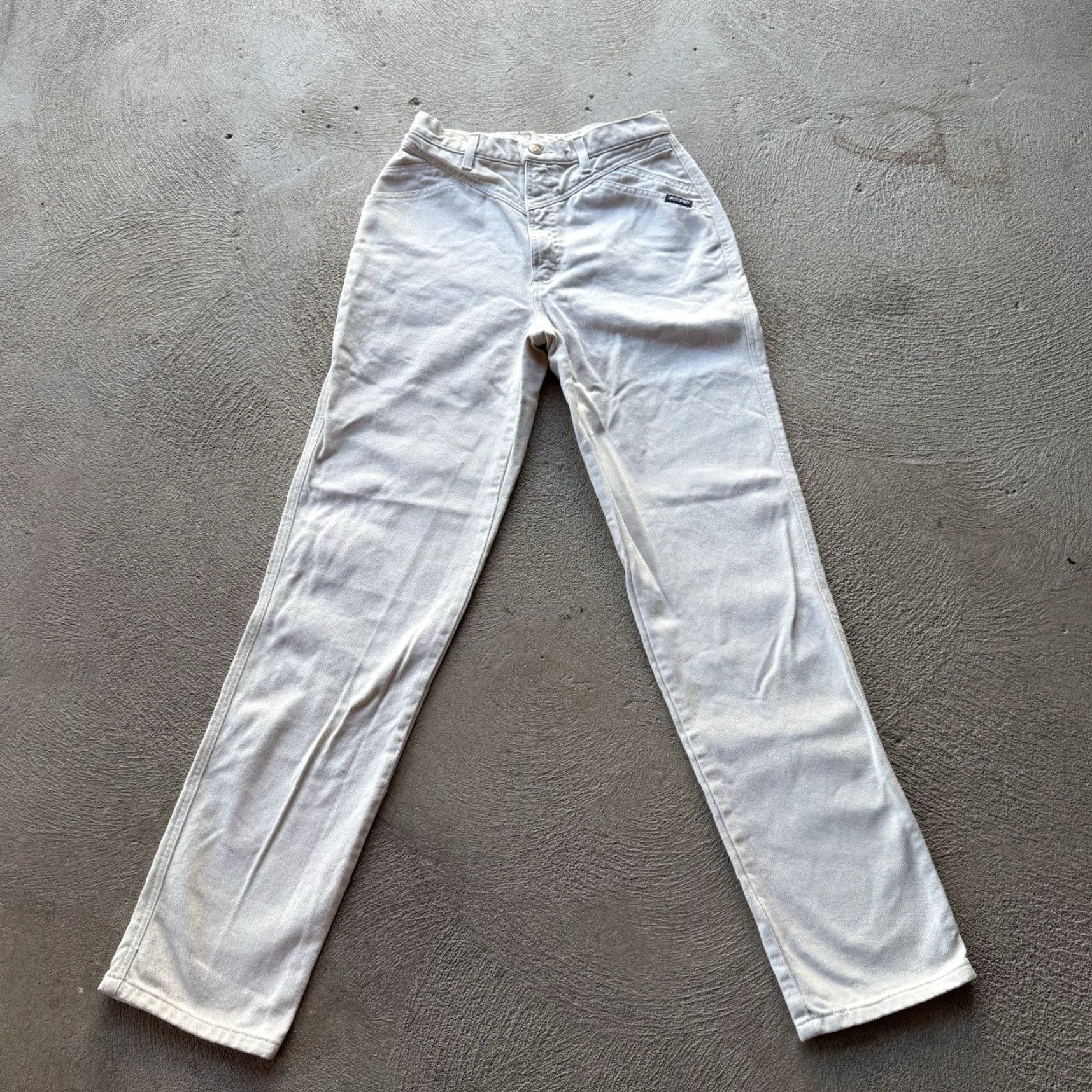 Vintage VINTAGE Rockies Jeans Womens 11 Beige Bare Back Straight Fit Denim Pants 80s 90s USA Western Men’s/ Women’s? Size 32" / US 10 / IT 46 - 4 Thumbnail