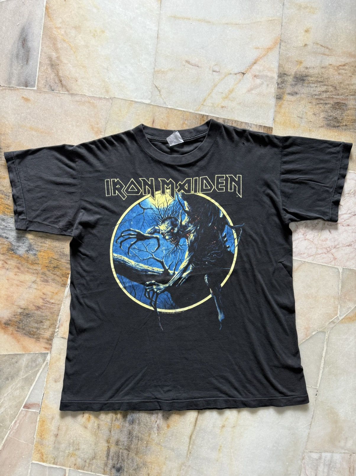 Band Tees × Iron Maiden × Vintage Vintage 1992 Iron Maiden Tour 1992 Size US XL / EU 56 / 4 - 1 Thumbnail