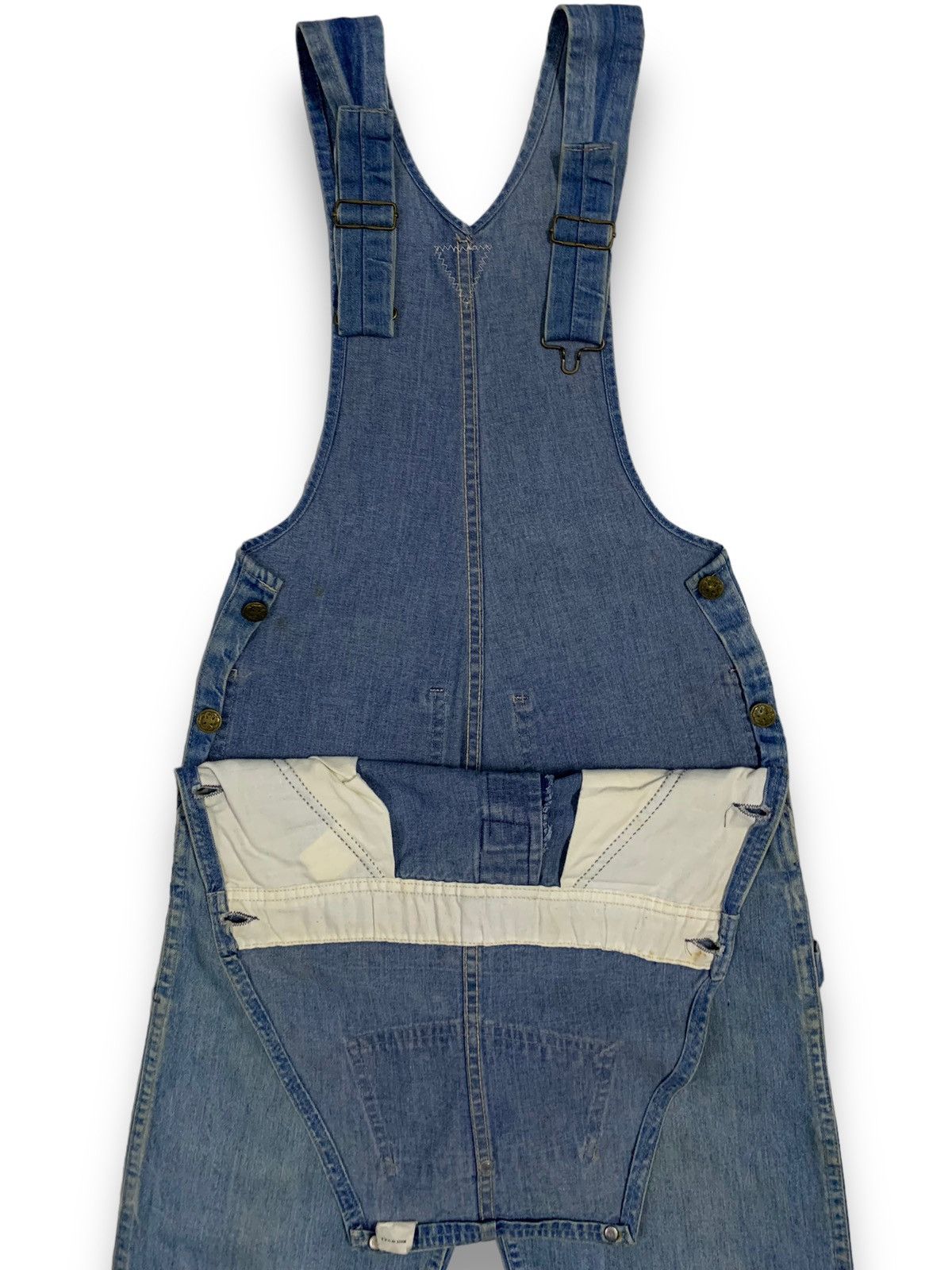 Oshkosh Vintage 90s Oshkosh BGosh Faded Denim Carpenter Overalls Size US 29 - 5 Thumbnail