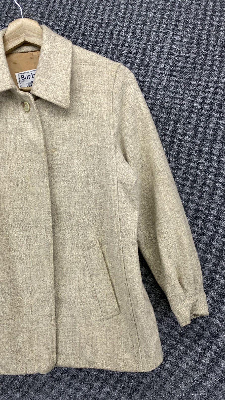 Burberry Vintage 90s Burberry Button Up Wool Jacket Size S / US 4 / IT 40 - 4 Thumbnail