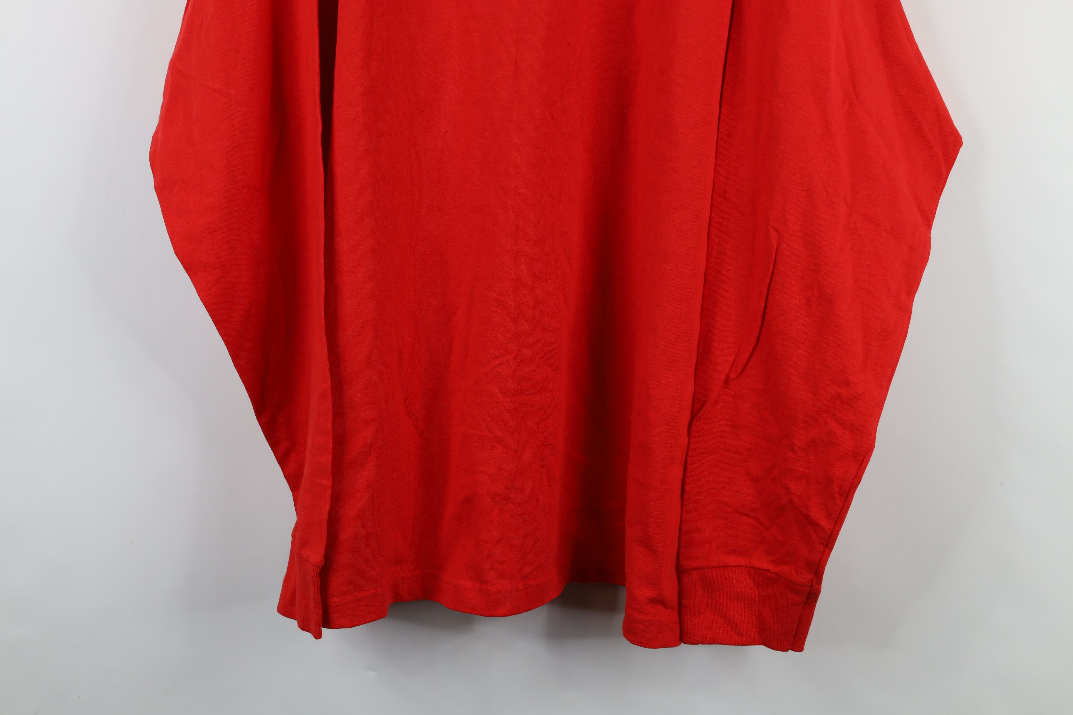 Vintage Deadstock Vintage 90s Streetwear Long Sleeve T-Shirt Red USA Size US XXL / EU 58 / 5 - 3 Thumbnail