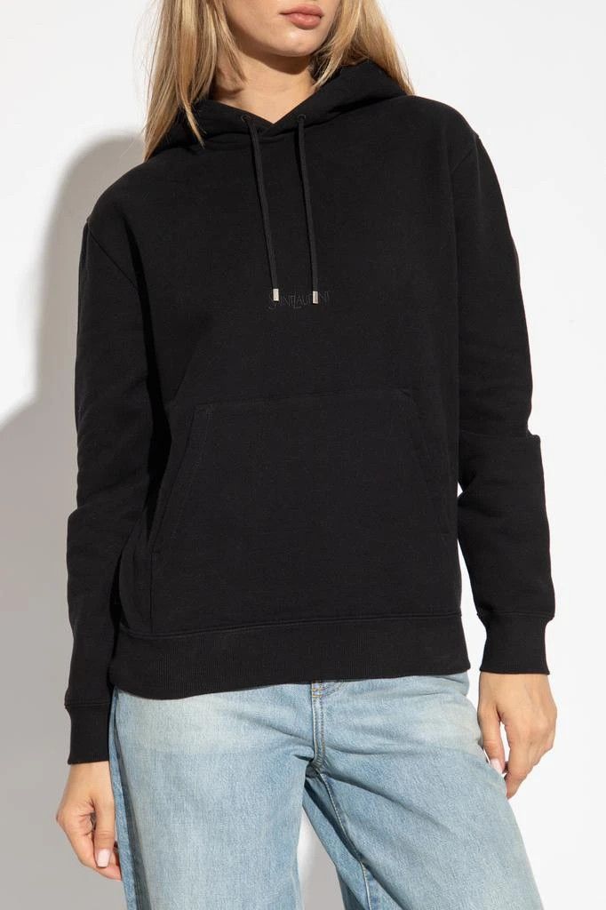 Saint Laurent Paris o1b1hav110425 SL Hoodie in Black Size S / US 4 / IT 40 - 3 Thumbnail