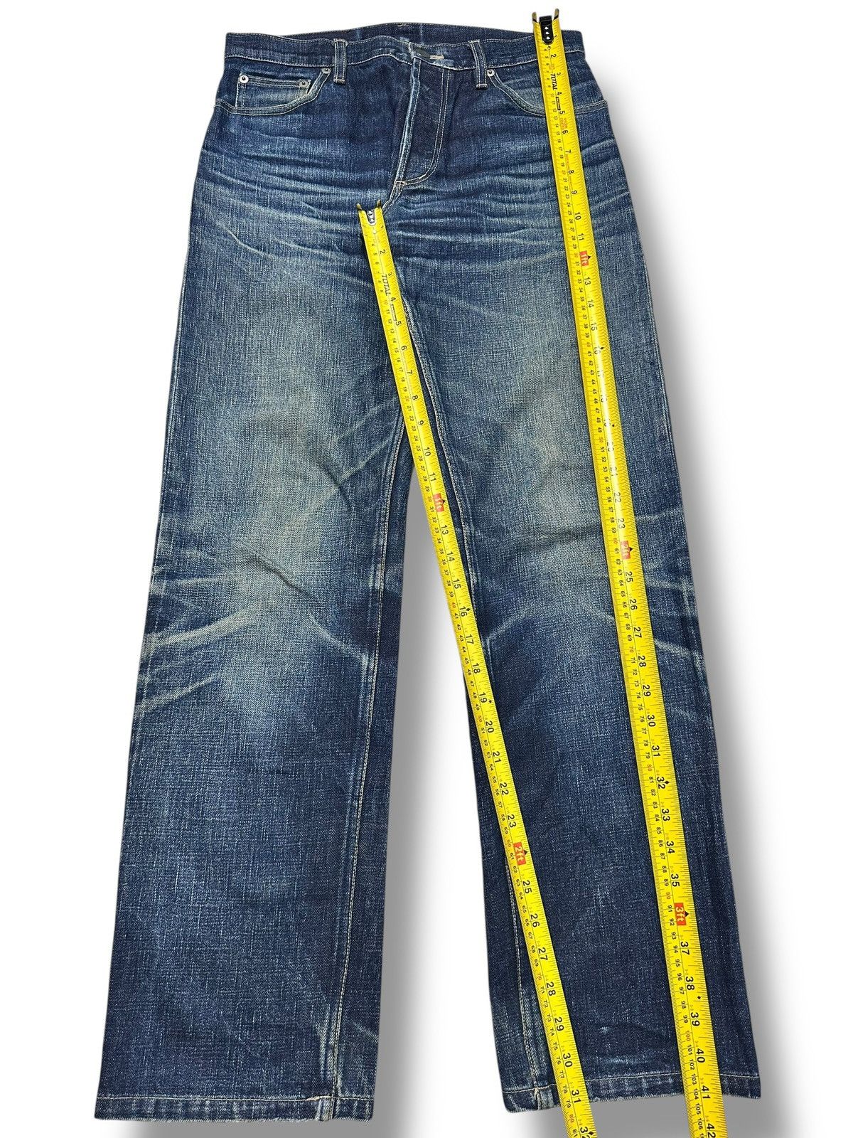 Japanese Brand Nagamine Studio x MIDWEST Japanese Selvedge Striked & Faded Size US 31 - 13 Thumbnail