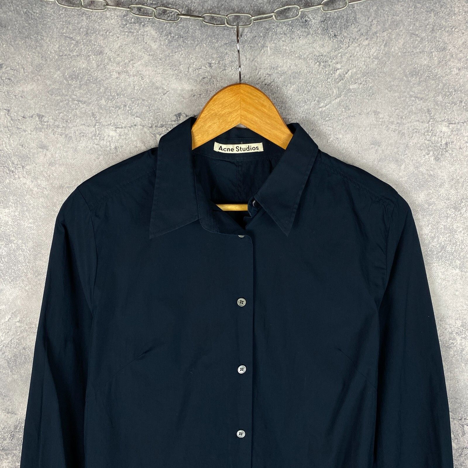 Acne Studios Acne Studios Shirt Women's Size 38 Blue Long Sleeve ` Size XS / US 0-2 / IT 36-38 - 2 Thumbnail