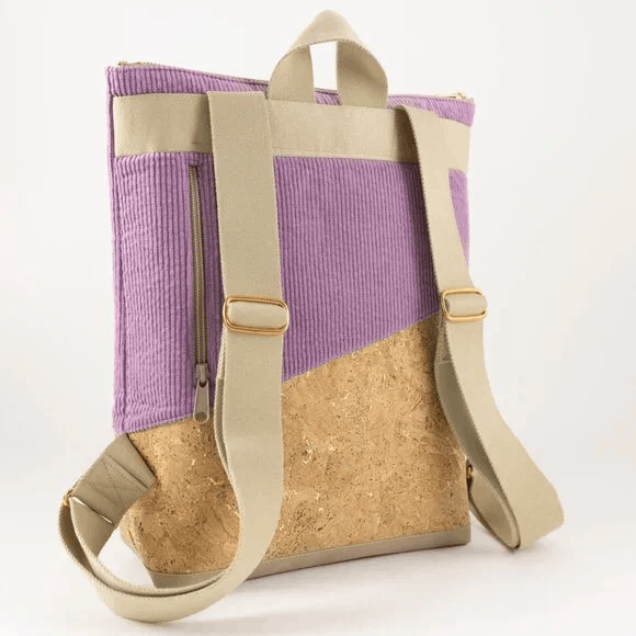 Other HANDMADE Noas Berlin Purple Corduroy Gold Cork Backpack Size ONE SIZE - 4 Thumbnail