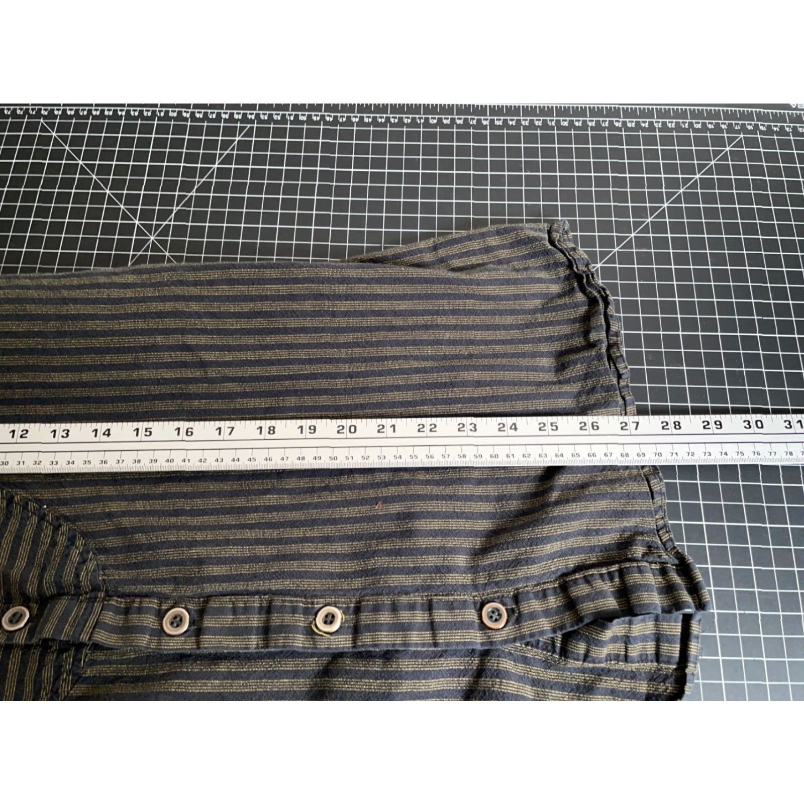 Vintage VINTAGE Wah Maker Men's Button-Up Shirt Casual Long Sleeve Cotton Blue Yellow Striped 90s Western Rodeo Large Size US L / EU 52-54 / 3 - 6 Thumbnail