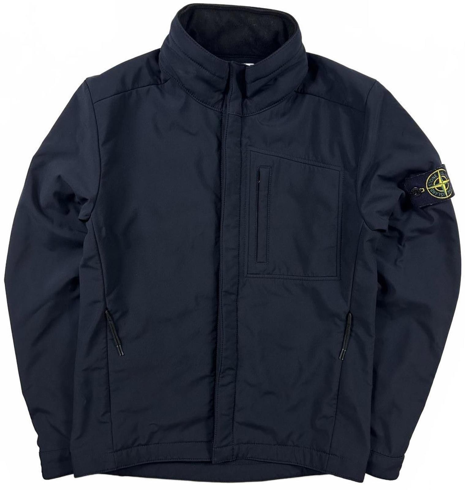 Stone Island Stone Island Soft Shell R Zip Up Jacket Navy Blue Small Size US S / EU 44-46 / 1 - 1 Thumbnail
