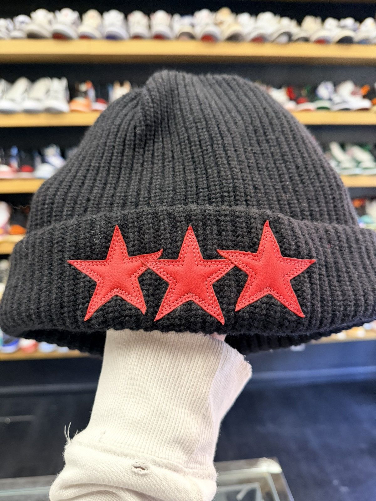 Chrome Hearts Chrome Hearts Triple Star Patch Beanie Size ONE SIZE - 2 Thumbnail
